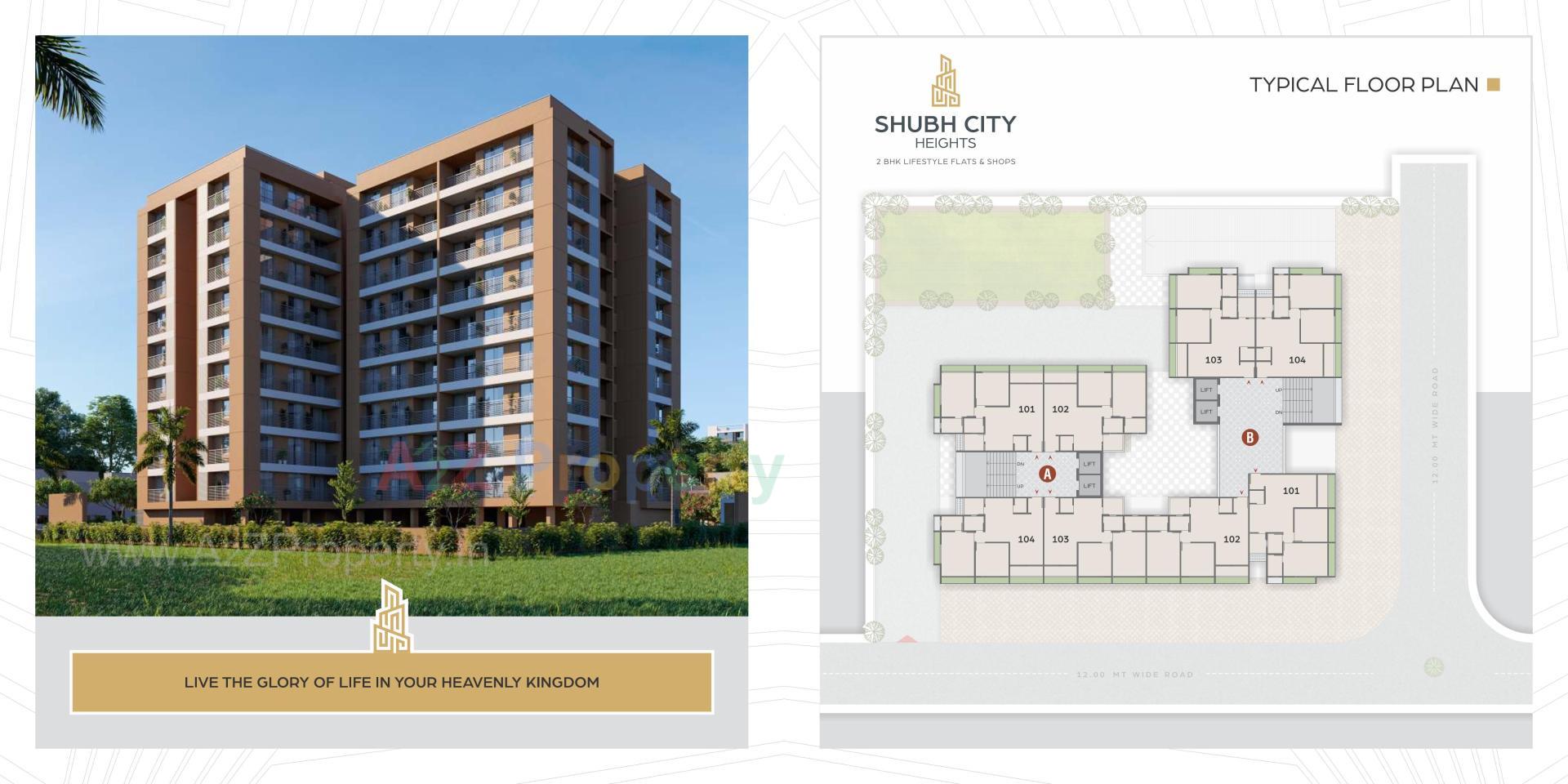 Layout of real estate project Shubh City Heights located at Tarapur, Gandhinagar, Gujarat