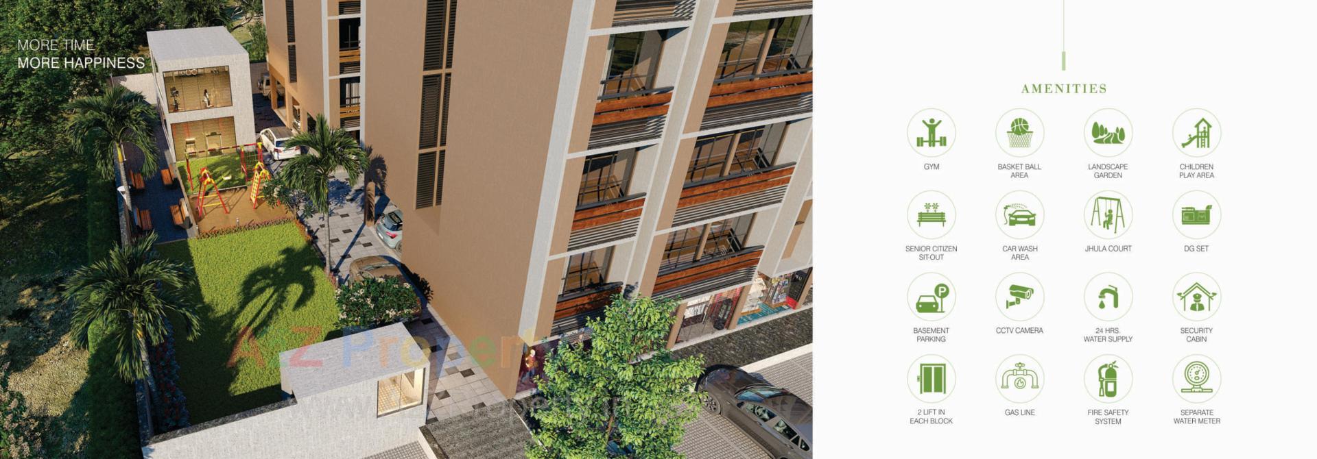 3D Elevation of real estate project Shubh Residency located at Mehsana, Gandhinagar, Gujarat