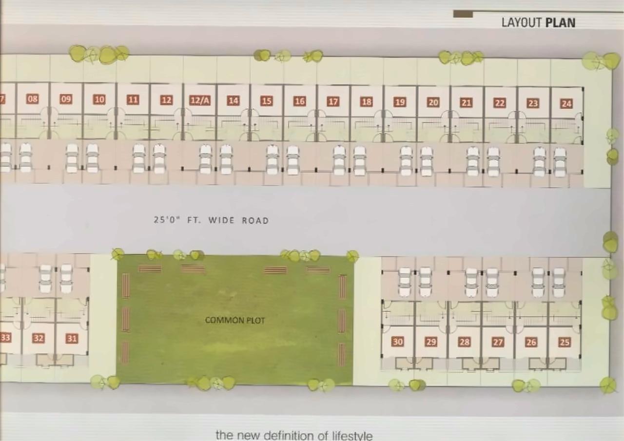 Layout of real estate project Shubh Vastu Villa located at Dehgam, Gandhinagar, Gujarat