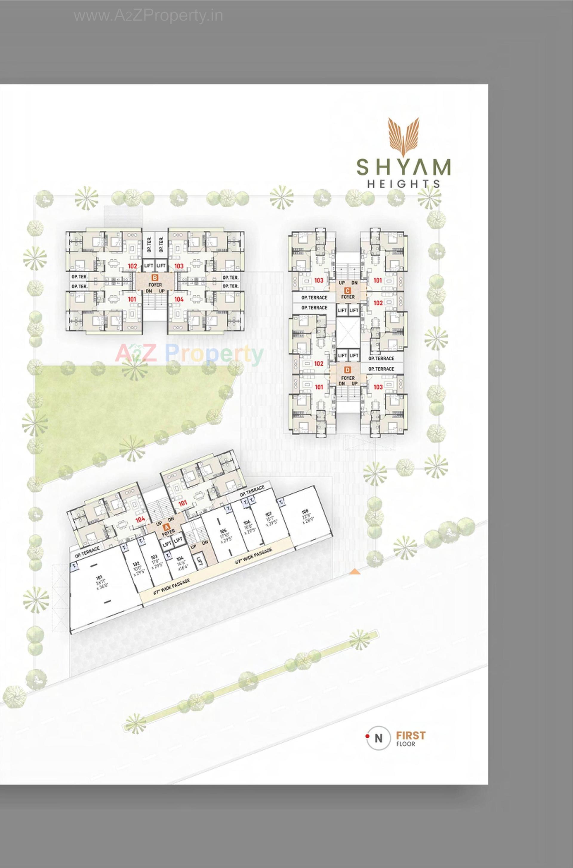 Layout of real estate project Shyam Heights located at –-sargasan, Gandhinagar, Gujarat