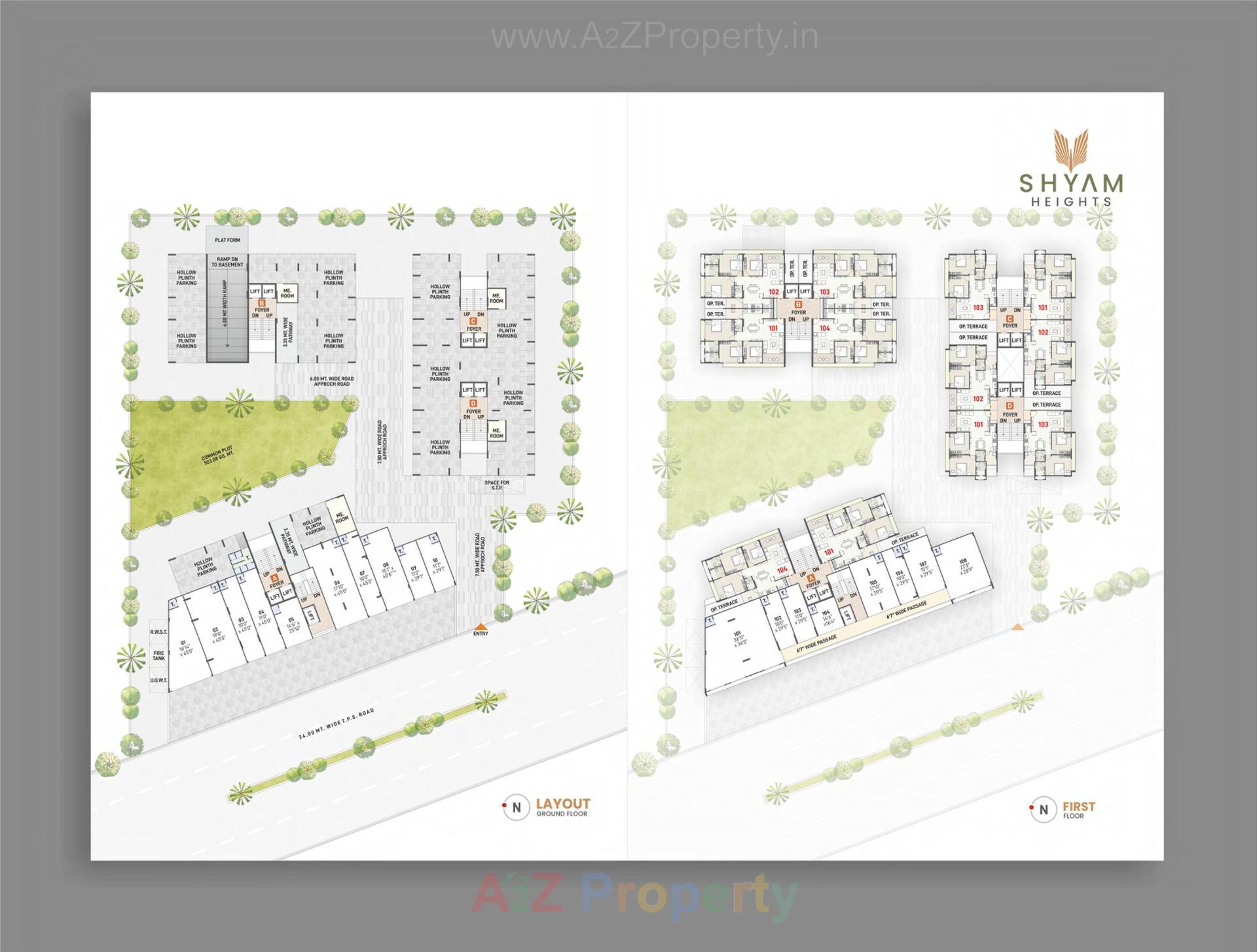 Layout of real estate project Shyam Heights located at –-sargasan, Gandhinagar, Gujarat
