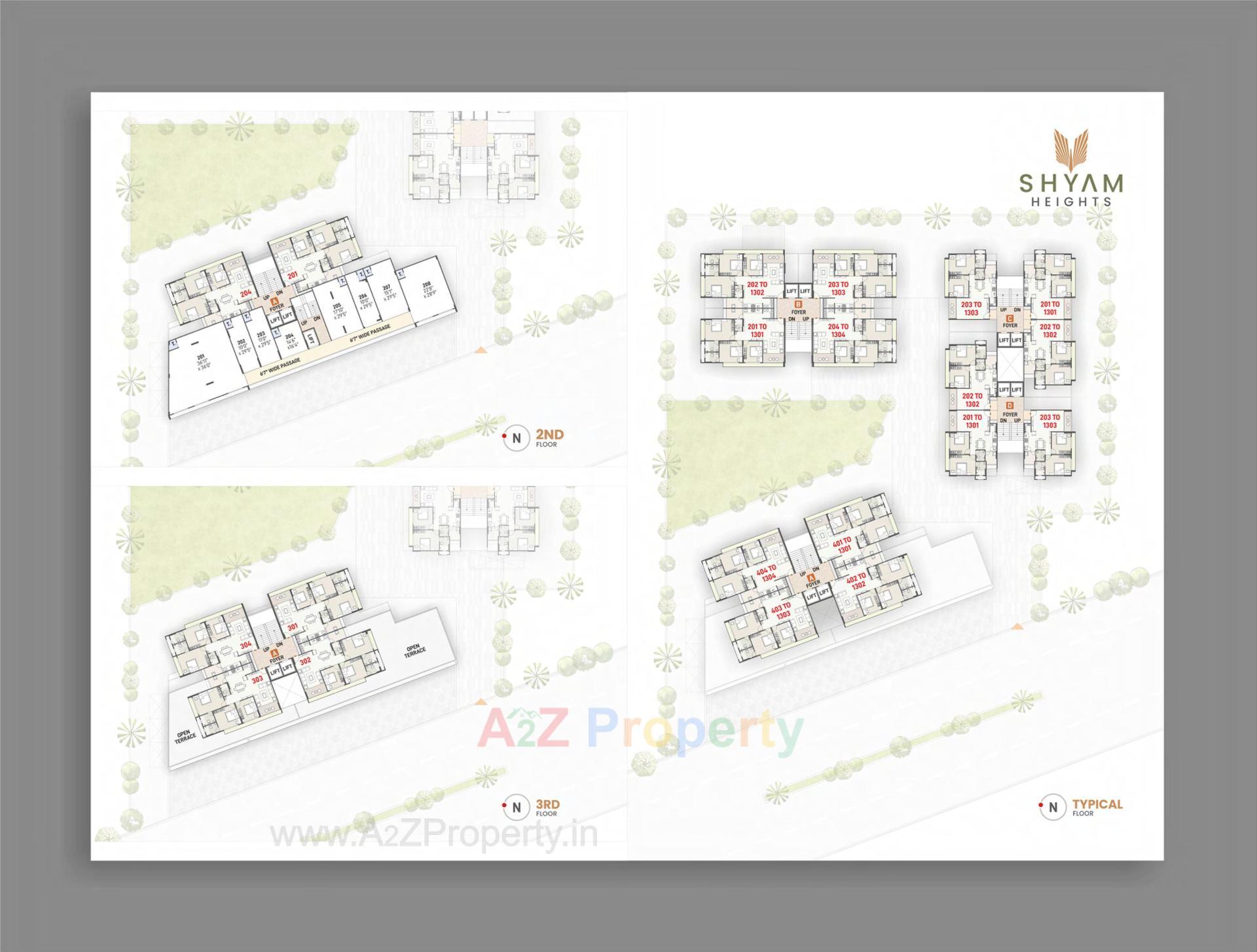 Layout of real estate project Shyam Heights located at –-sargasan, Gandhinagar, Gujarat