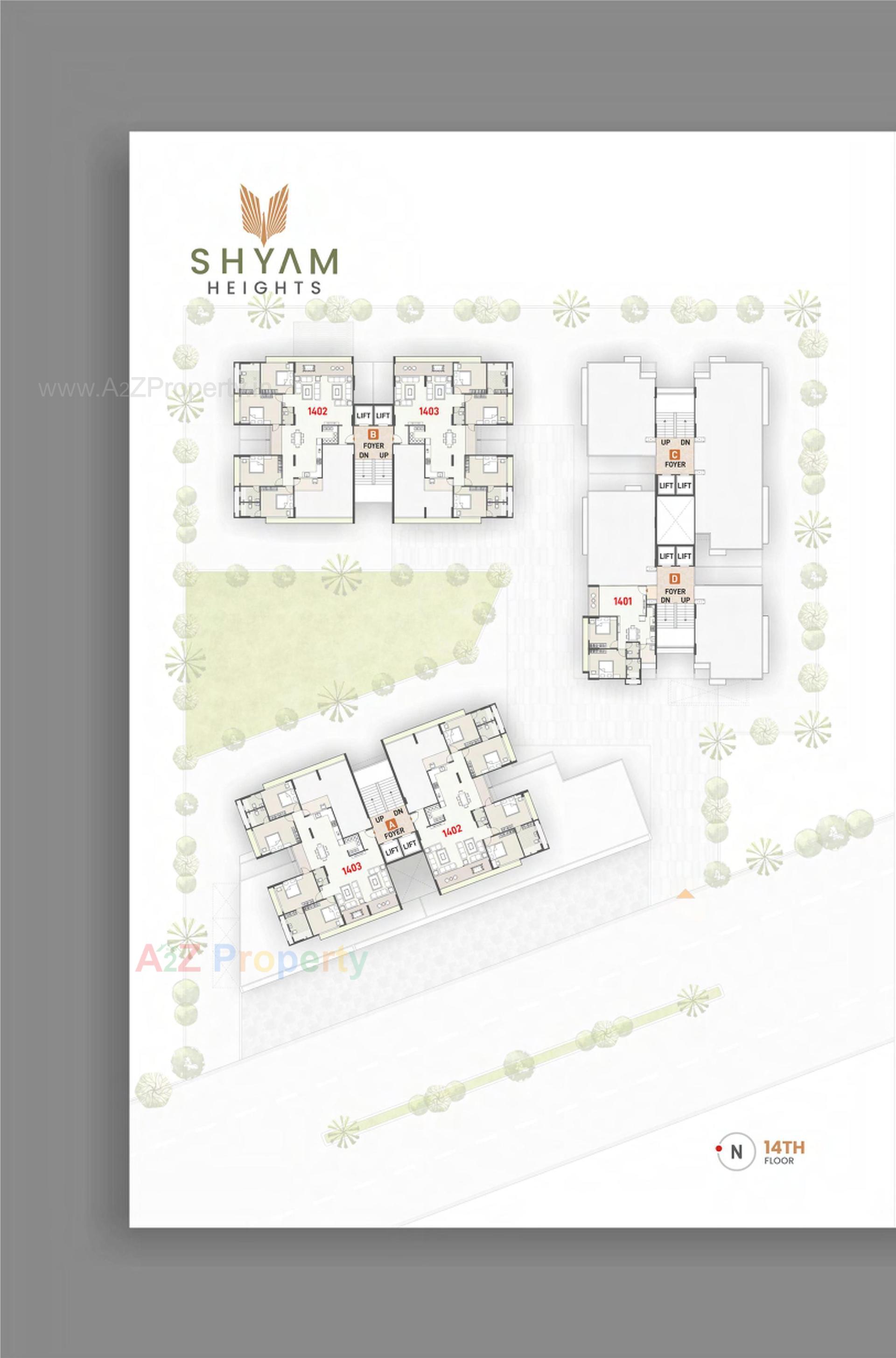 Layout of real estate project Shyam Heights located at –-sargasan, Gandhinagar, Gujarat