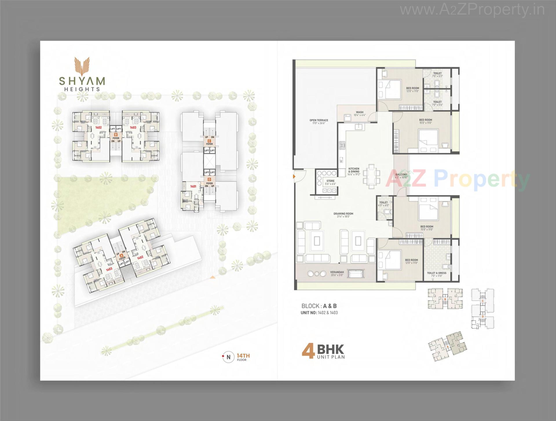 Layout of real estate project Shyam Heights located at –-sargasan, Gandhinagar, Gujarat