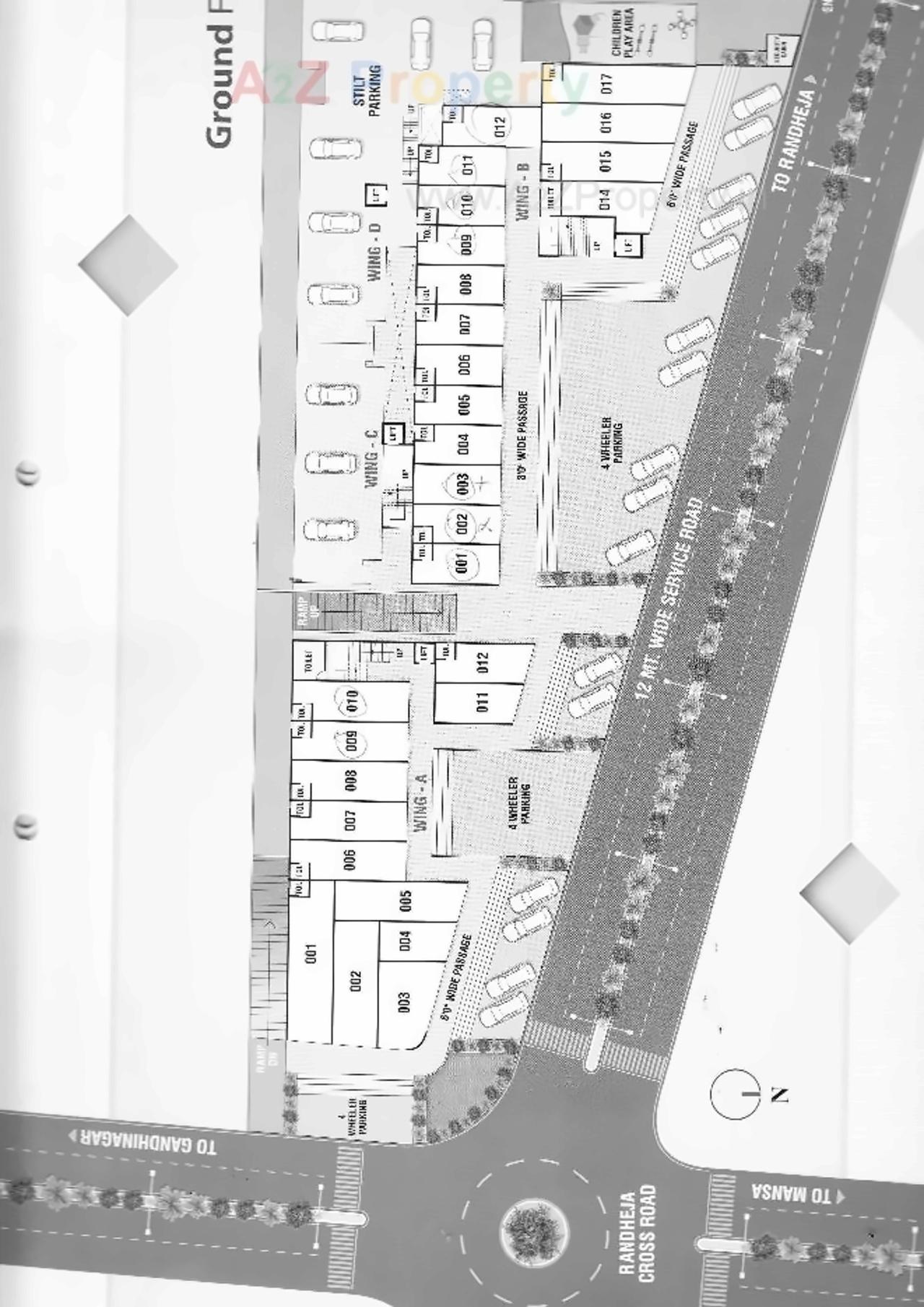 Layout of real estate project Shyam Square located at Pethapur, Gandhinagar, Gujarat
