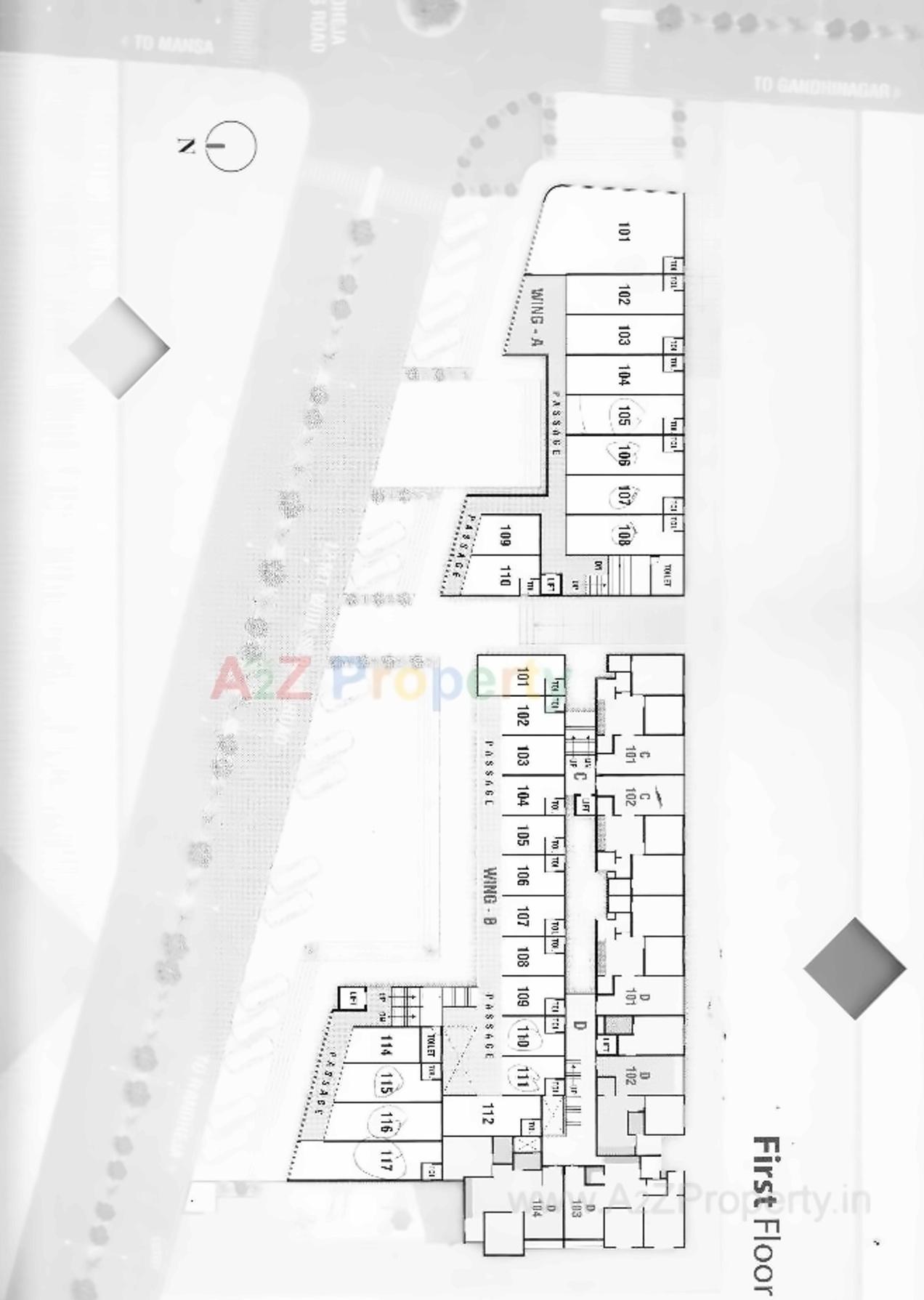 Layout of real estate project Shyam Square located at Pethapur, Gandhinagar, Gujarat