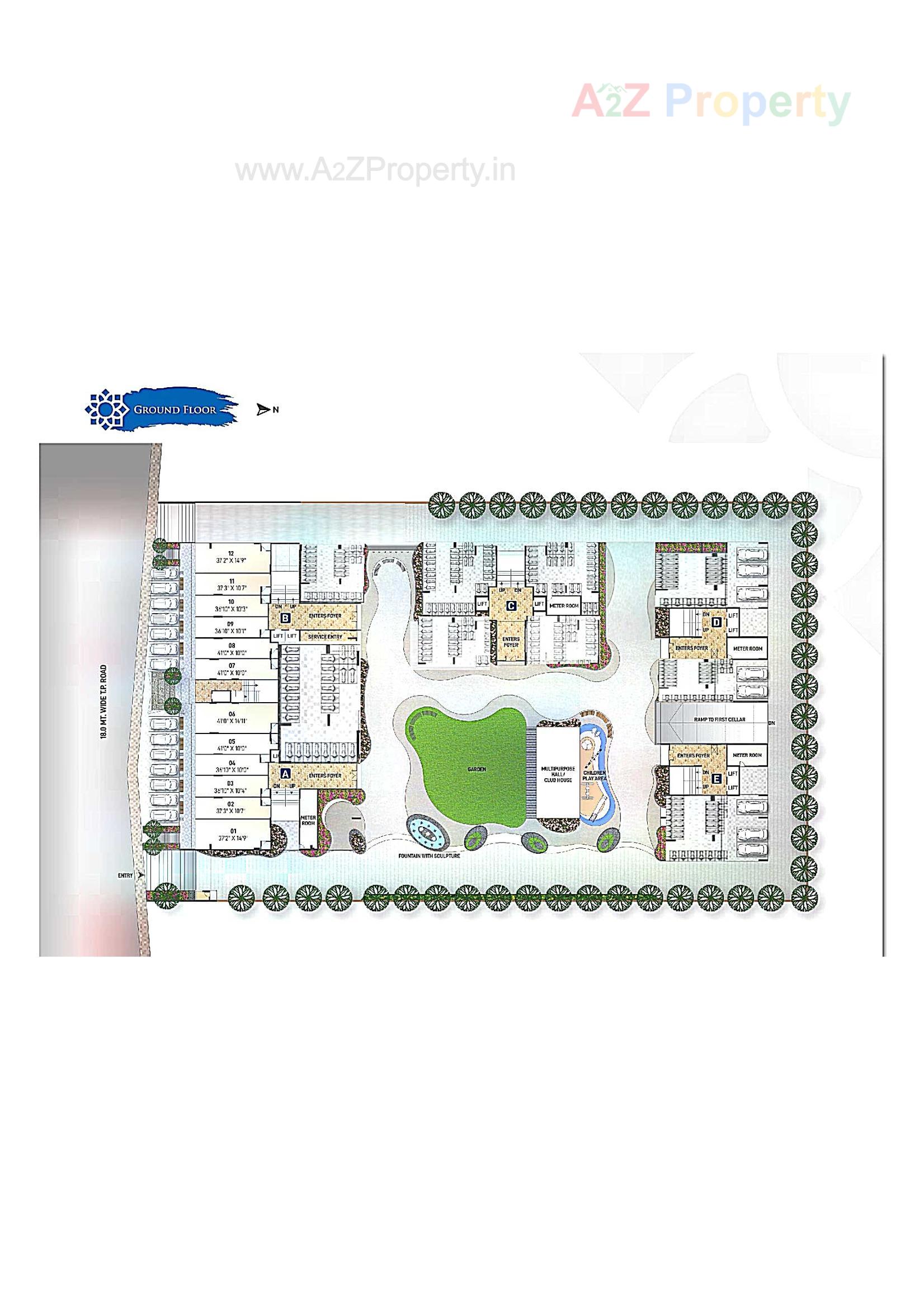 Layout of real estate project Shyam Status located at Valad, Gandhinagar, Gujarat