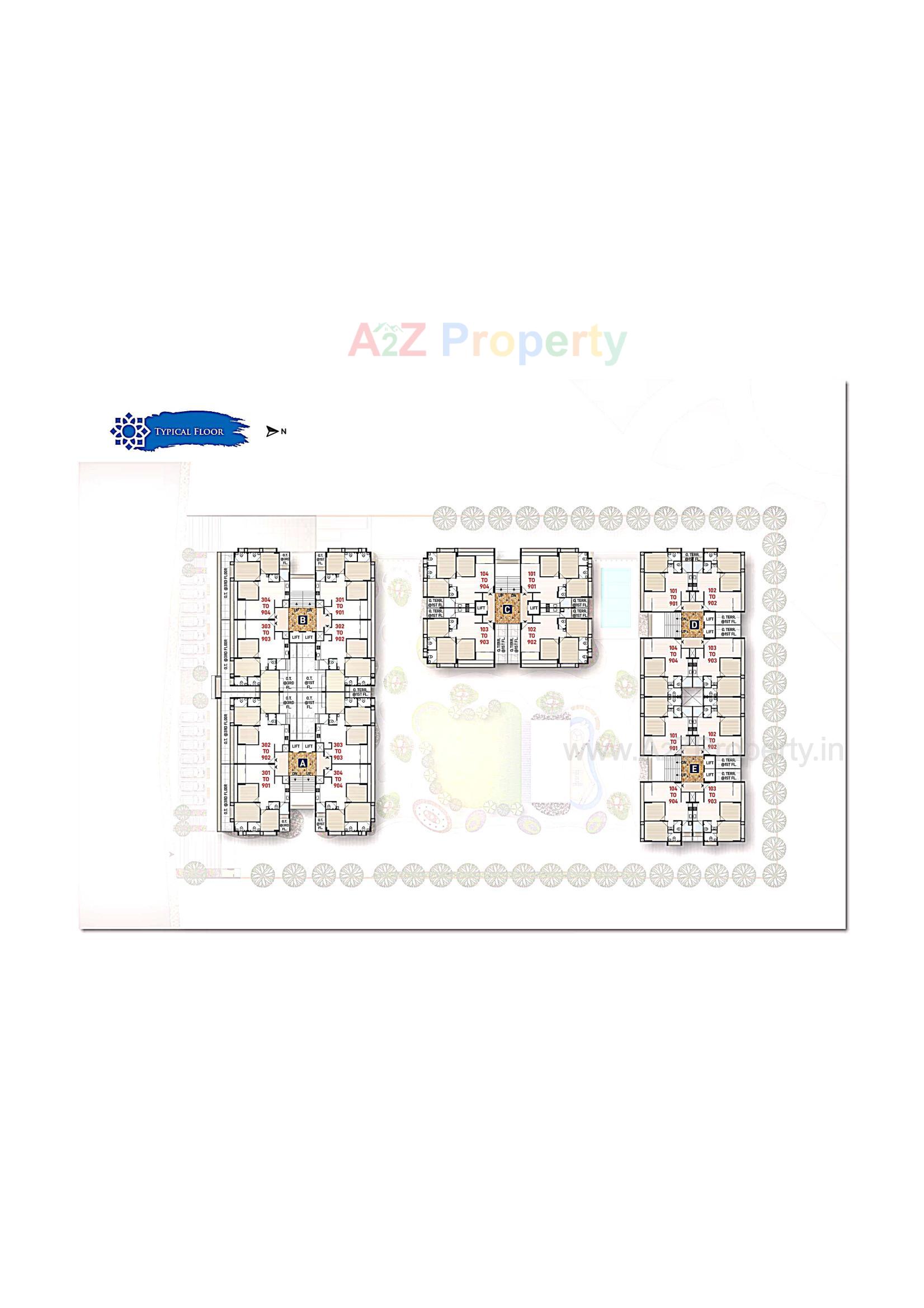 Layout of real estate project Shyam Status located at Valad, Gandhinagar, Gujarat
