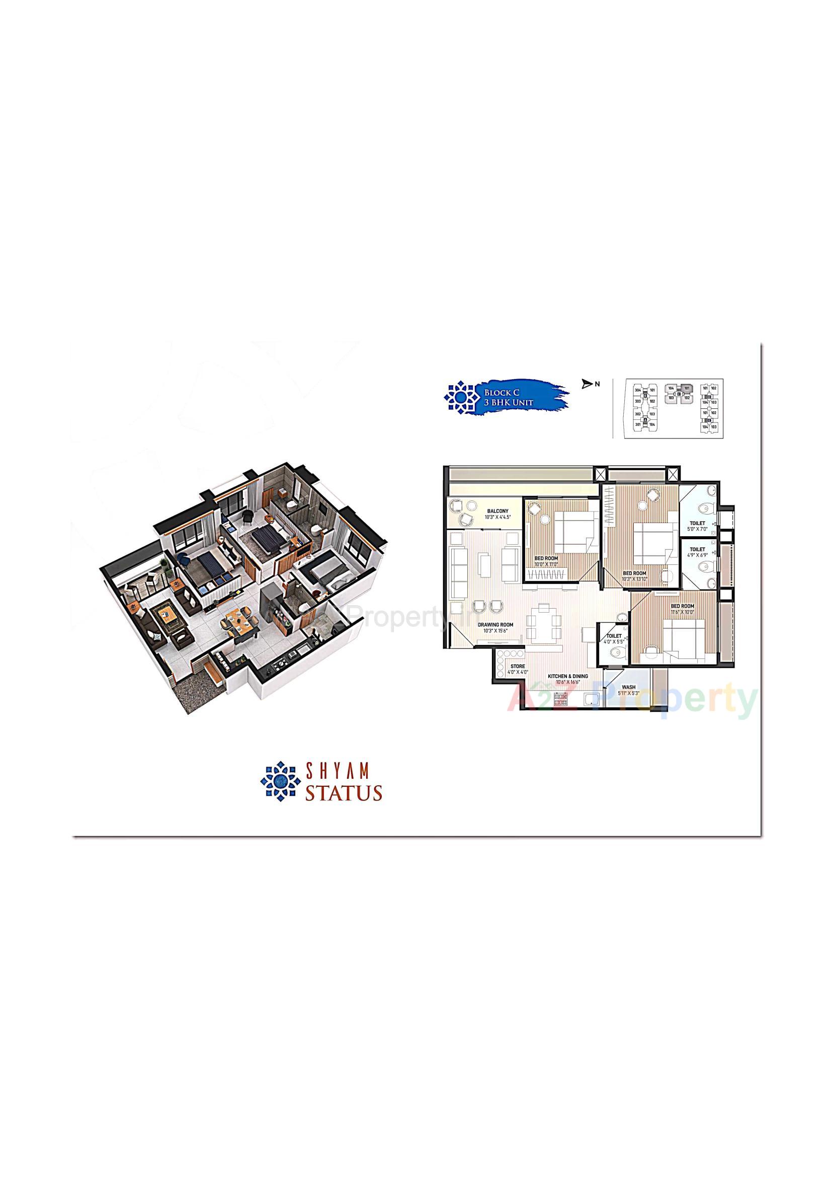 Layout of real estate project Shyam Status located at Valad, Gandhinagar, Gujarat
