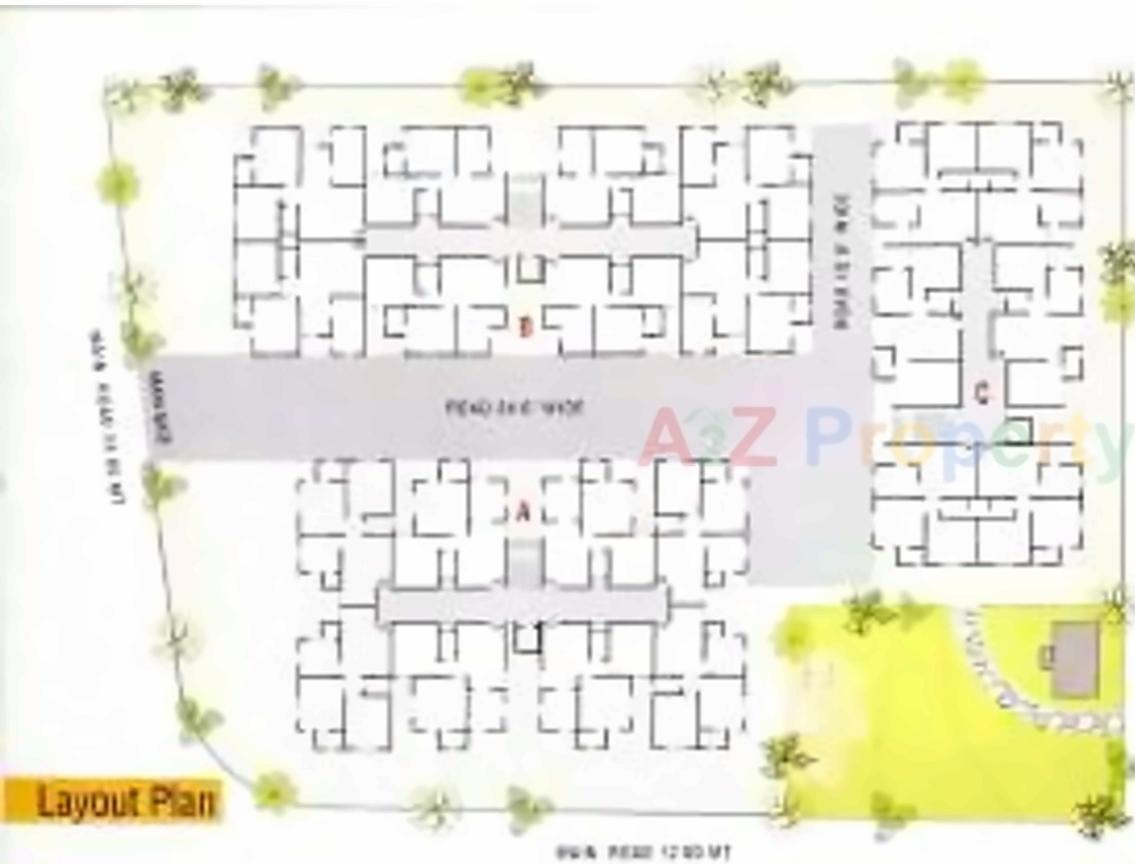 Layout of real estate project Shyam Sundar Residency located at Borisana, Gandhinagar, Gujarat