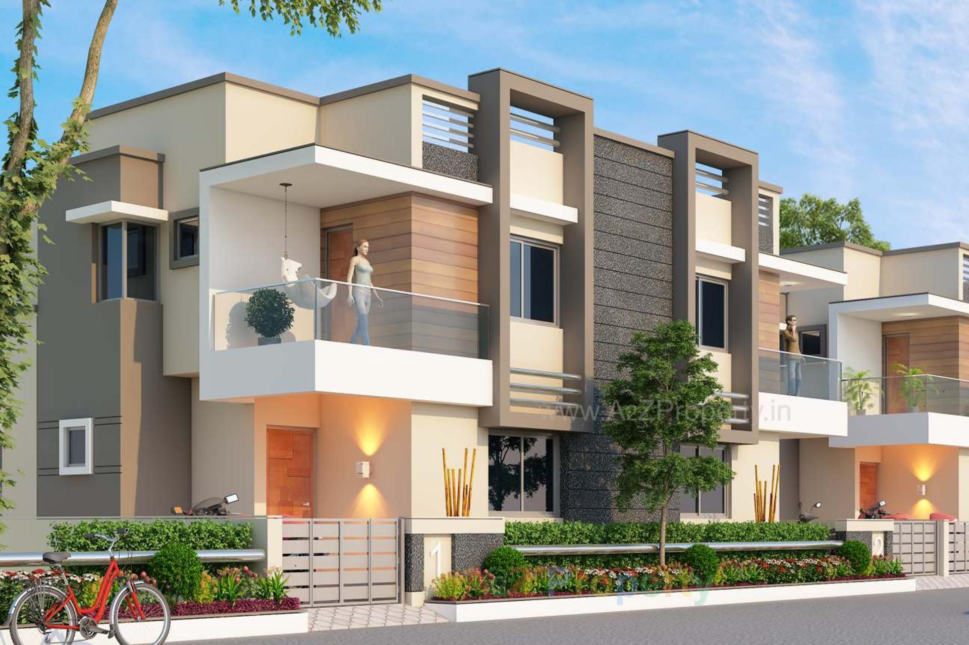 3D Elevation of real estate project Shyam Vihar located at Mansa, Gandhinagar, Gujarat