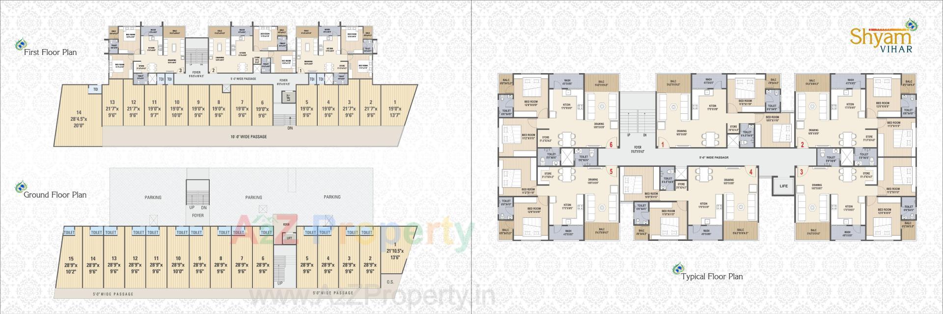Layout of real estate project Shyam Vihar located at Mansa, Gandhinagar, Gujarat