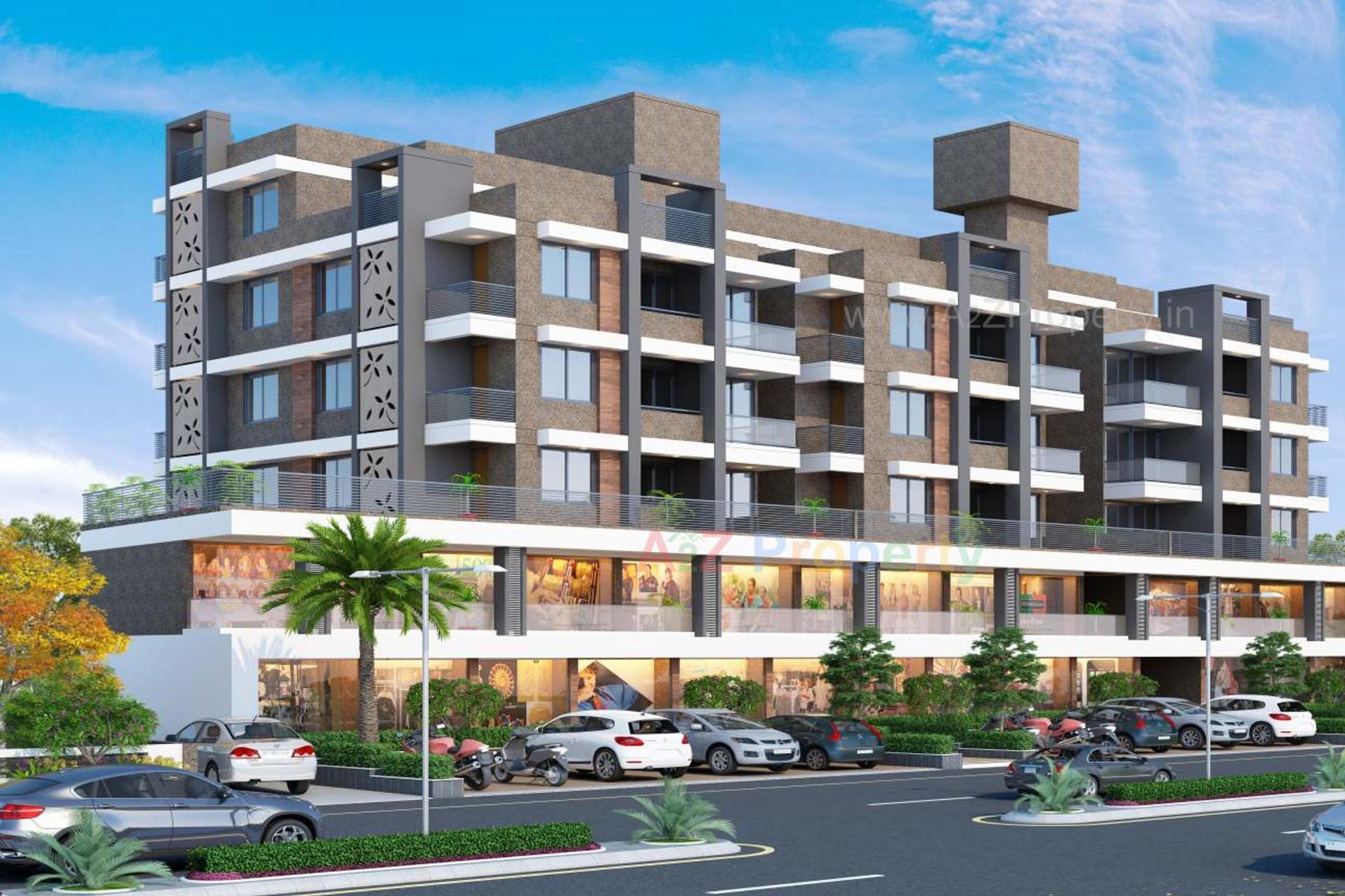 3D Elevation of real estate project Shyam Vihar located at Mansa, Gandhinagar, Gujarat