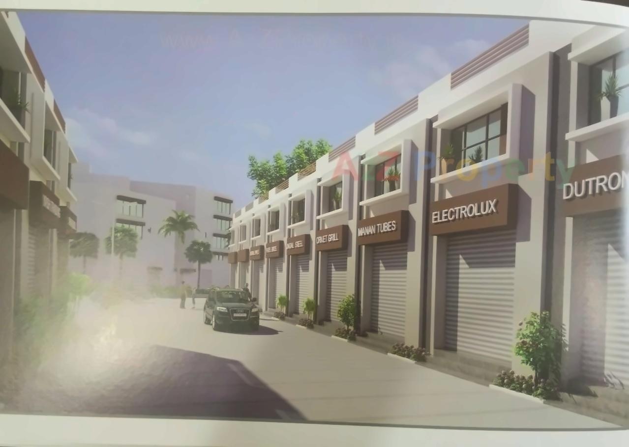 3D Elevation of real estate project Shyamved Industrial Estate (block C) located at Ranasan, Gandhinagar, Gujarat