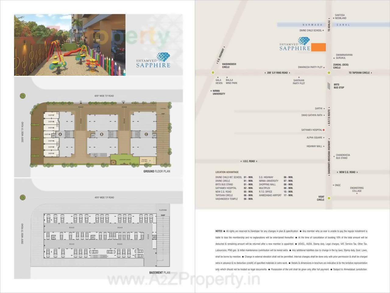  of real estate project Shyamved Sapphire located at Zundal, Gandhinagar, Gujarat