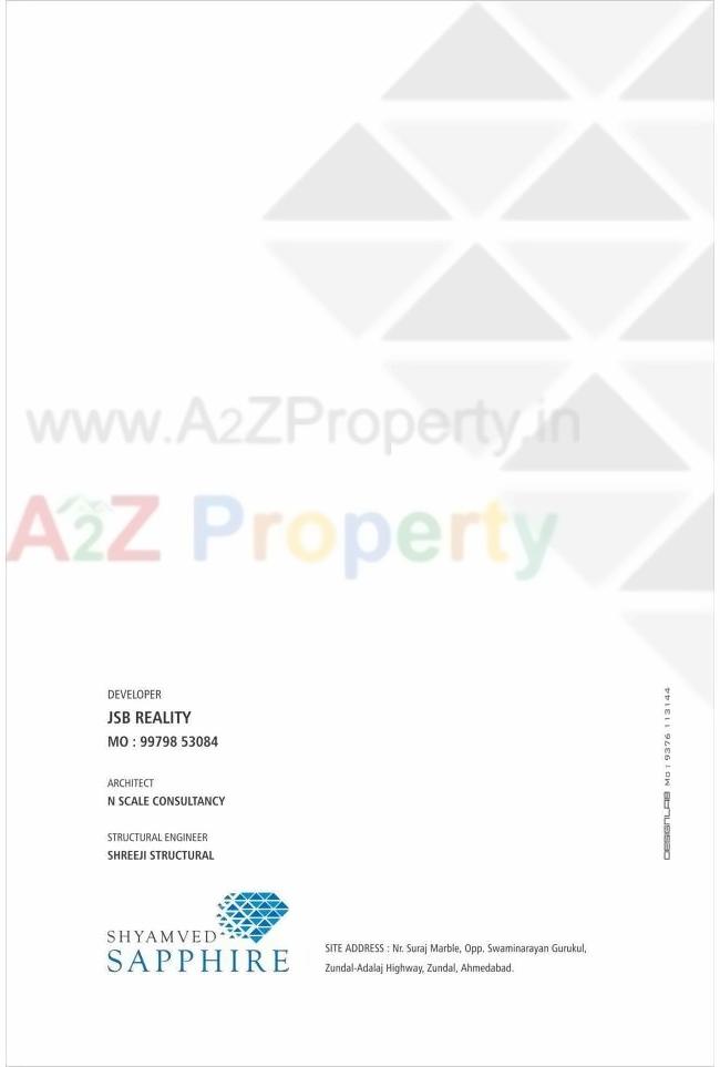 of real estate project Shyamved Sapphire located at Zundal, Gandhinagar, Gujarat