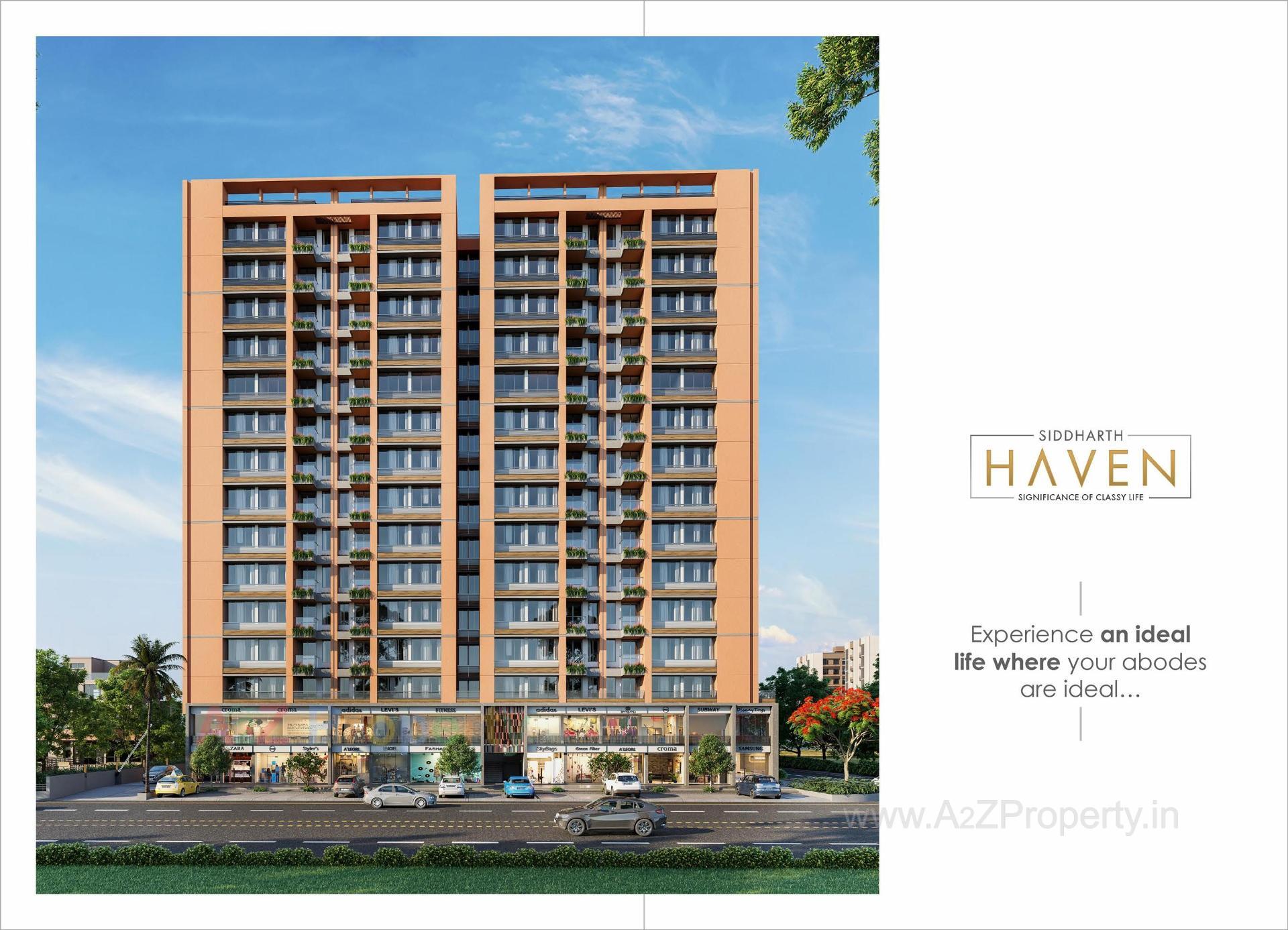 3D Elevation of real estate project Siddharth Haven located at Vavol, Gandhinagar, Gujarat