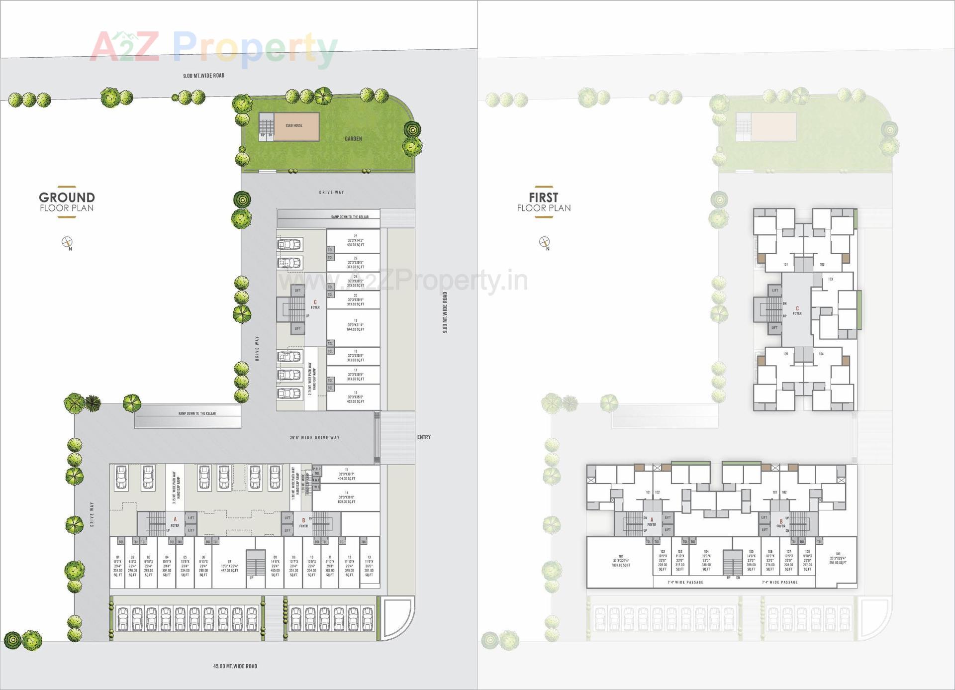 Layout of real estate project Siddharth Haven located at Vavol, Gandhinagar, Gujarat