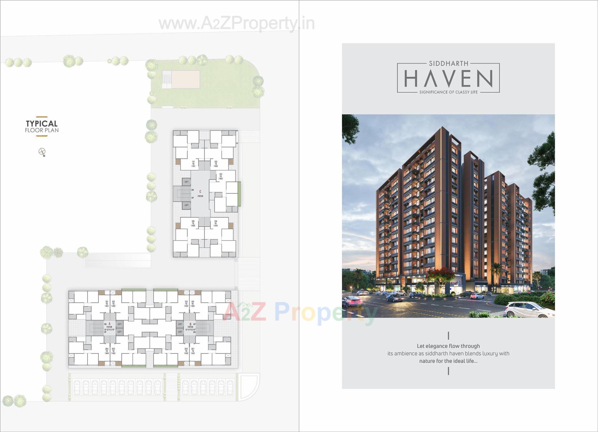 Layout of real estate project Siddharth Haven located at Vavol, Gandhinagar, Gujarat