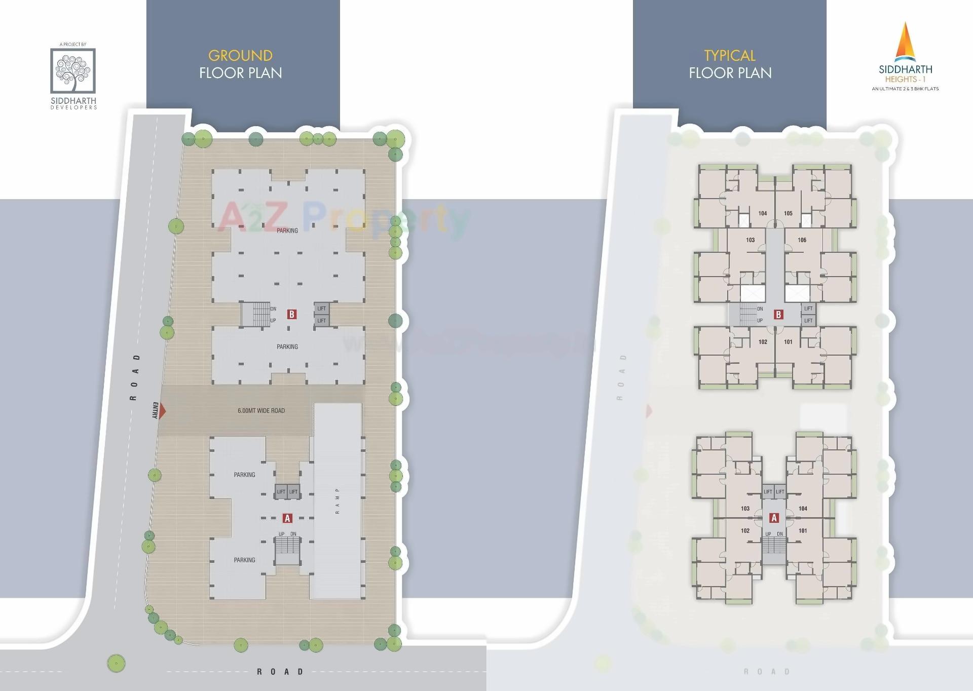 Layout of real estate project Siddharth Heights located at Vavol, Gandhinagar, Gujarat