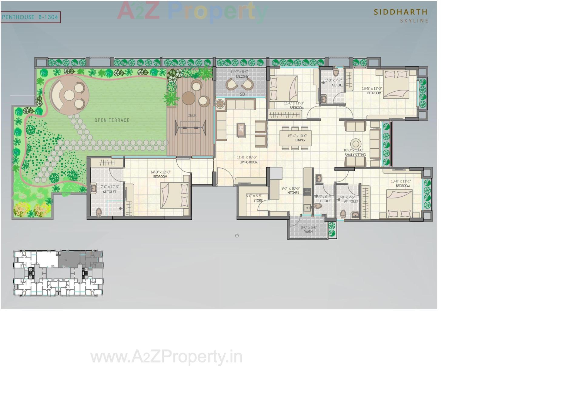 Layout of real estate project Siddharth Skyline located at Vavol, Gandhinagar, Gujarat