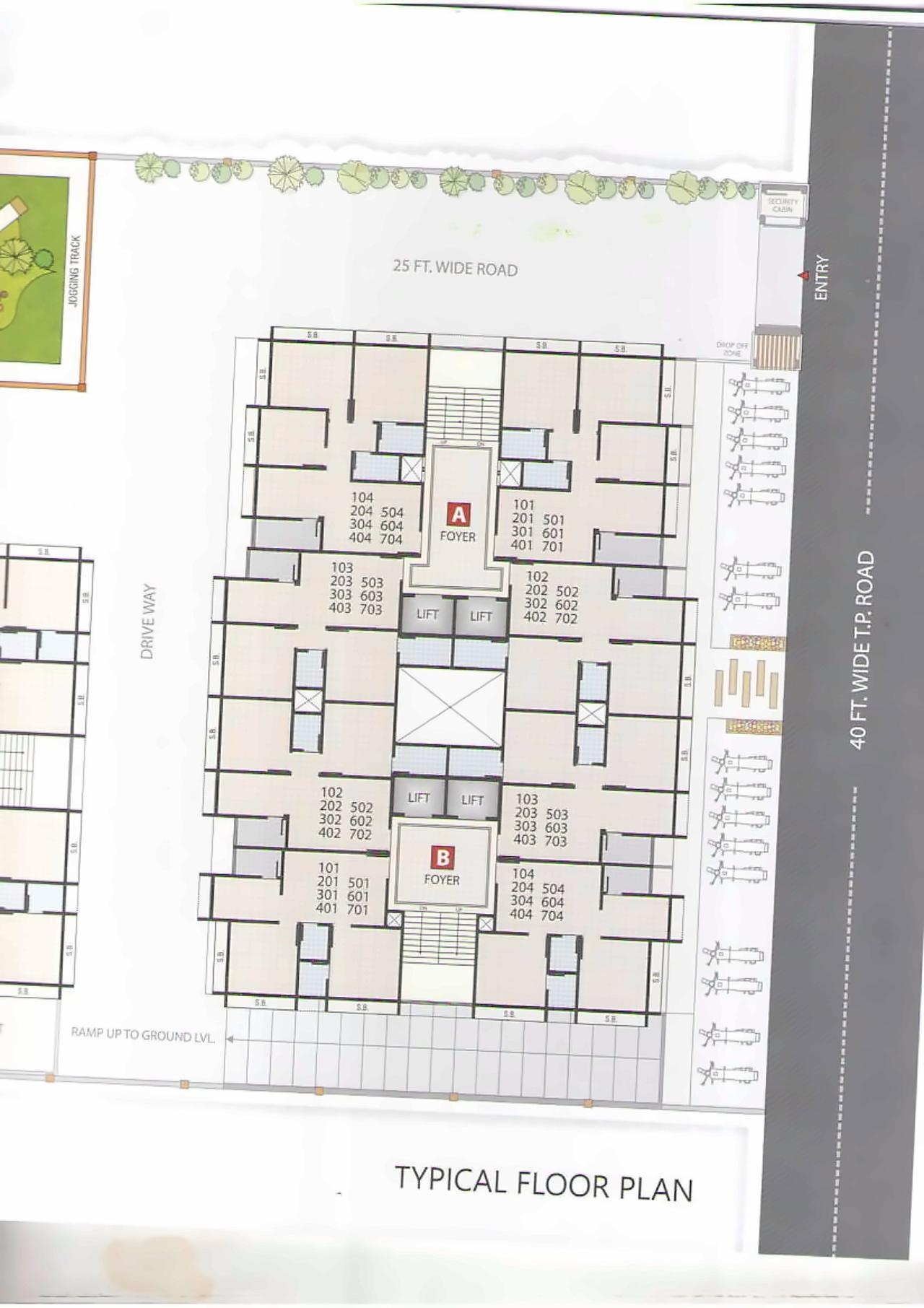 Layout of real estate project Siddharth Skyz located at Vavol, Gandhinagar, Gujarat