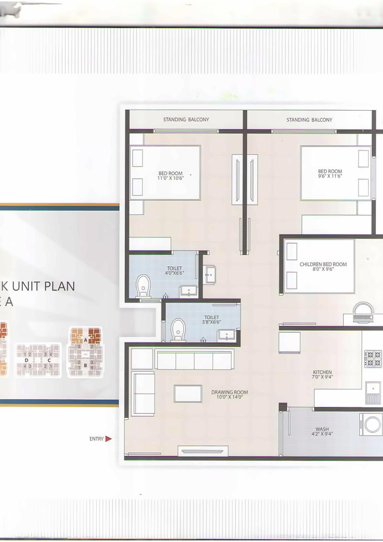Layout of real estate project Siddharth Skyz located at Vavol, Gandhinagar, Gujarat