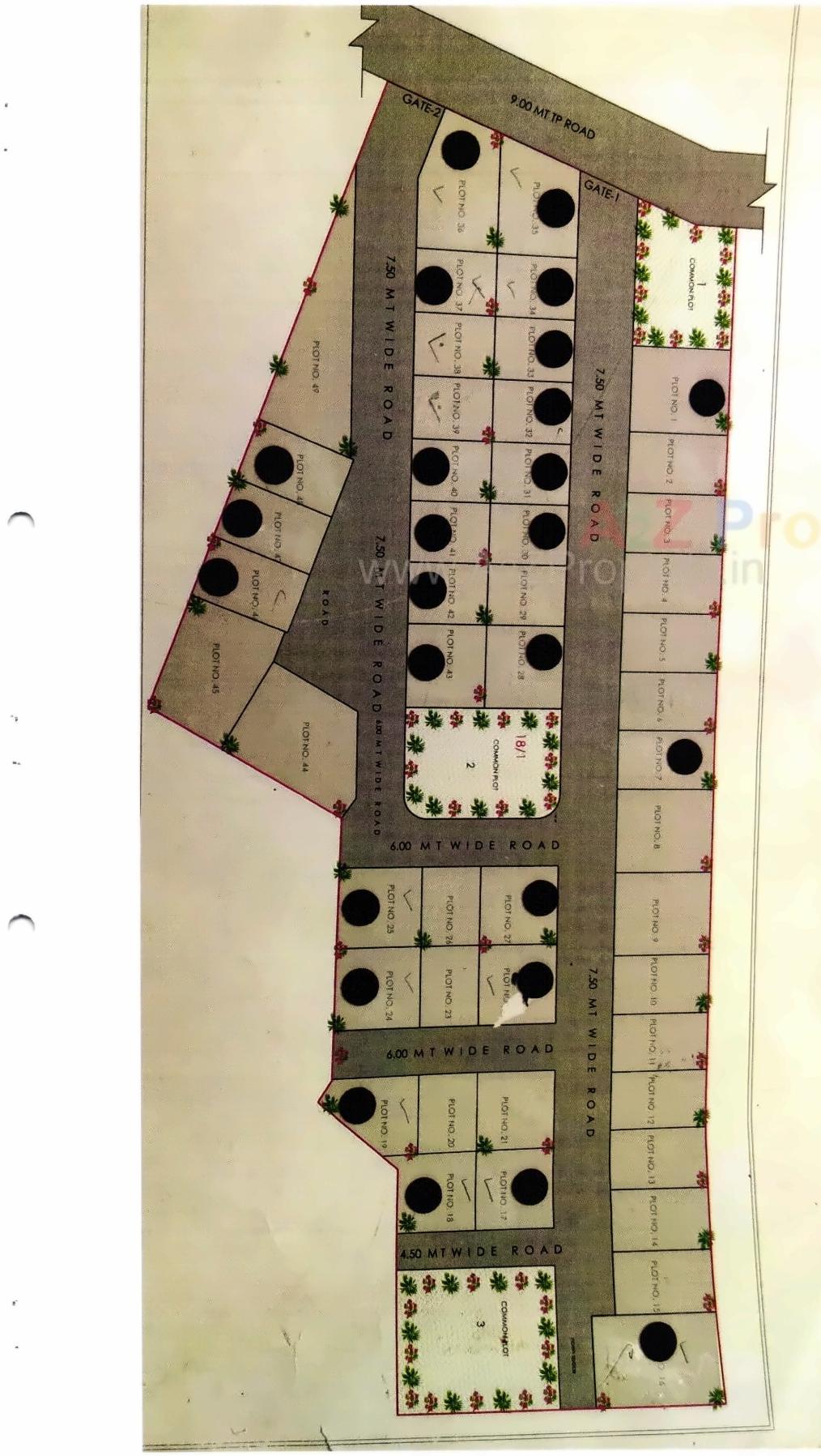 Layout of real estate project Siddheshwari Plotting located at Pethapur, Gandhinagar, Gujarat