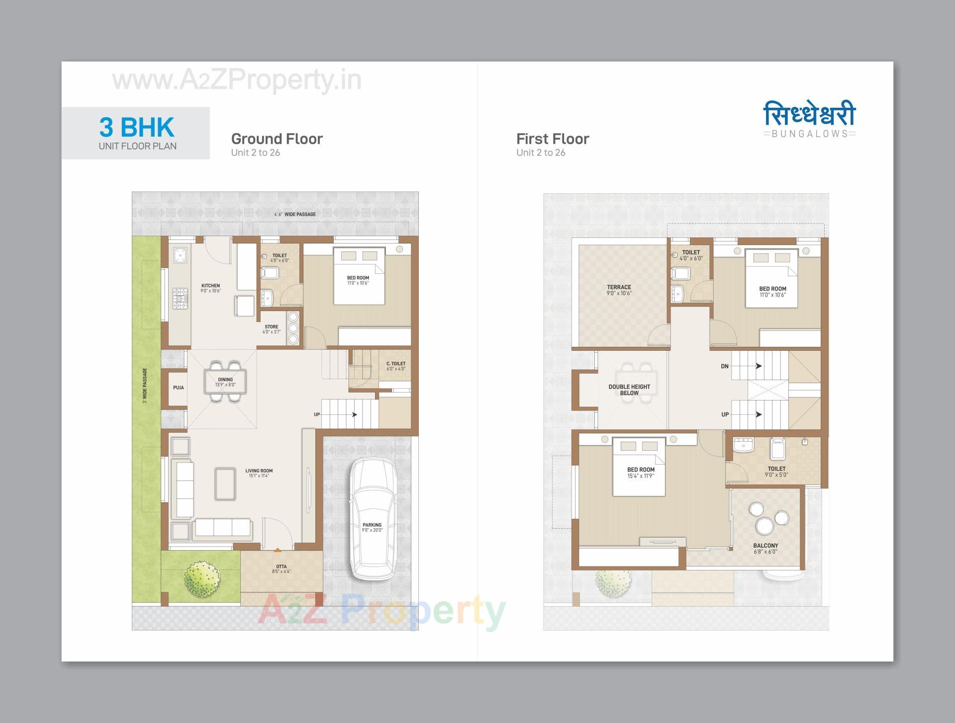 Layout of real estate project Siddheswari Bungalows located at Gandhinagar, Gandhinagar, Gujarat