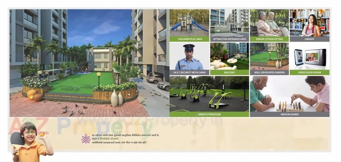 3D Elevation of real estate project Siddheswari Greens located at Pethapur, Gandhinagar, Gujarat
