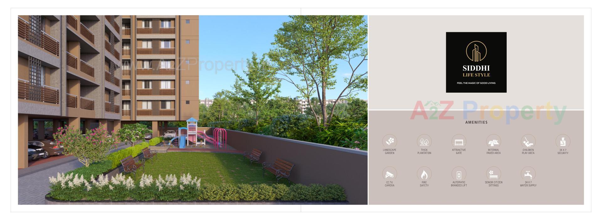 3D Elevation of real estate project Siddhi Life Style located at Saij, Gandhinagar, Gujarat