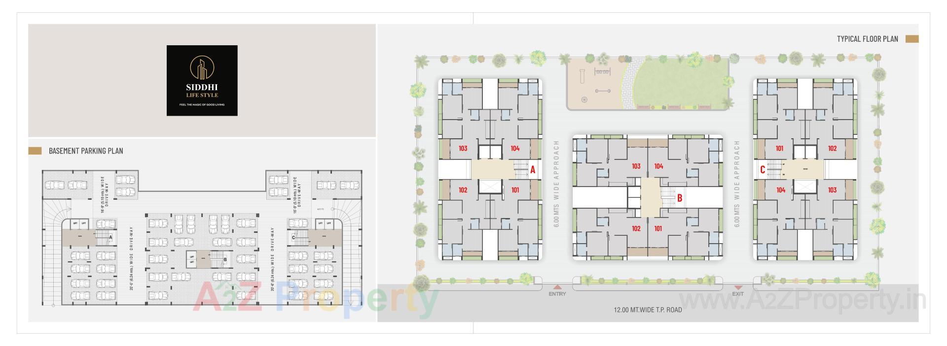 Layout of real estate project Siddhi Life Style located at Saij, Gandhinagar, Gujarat