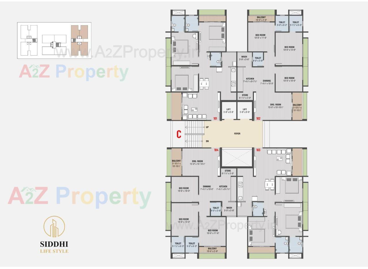 Layout of real estate project Siddhi Life Style located at Saij, Gandhinagar, Gujarat