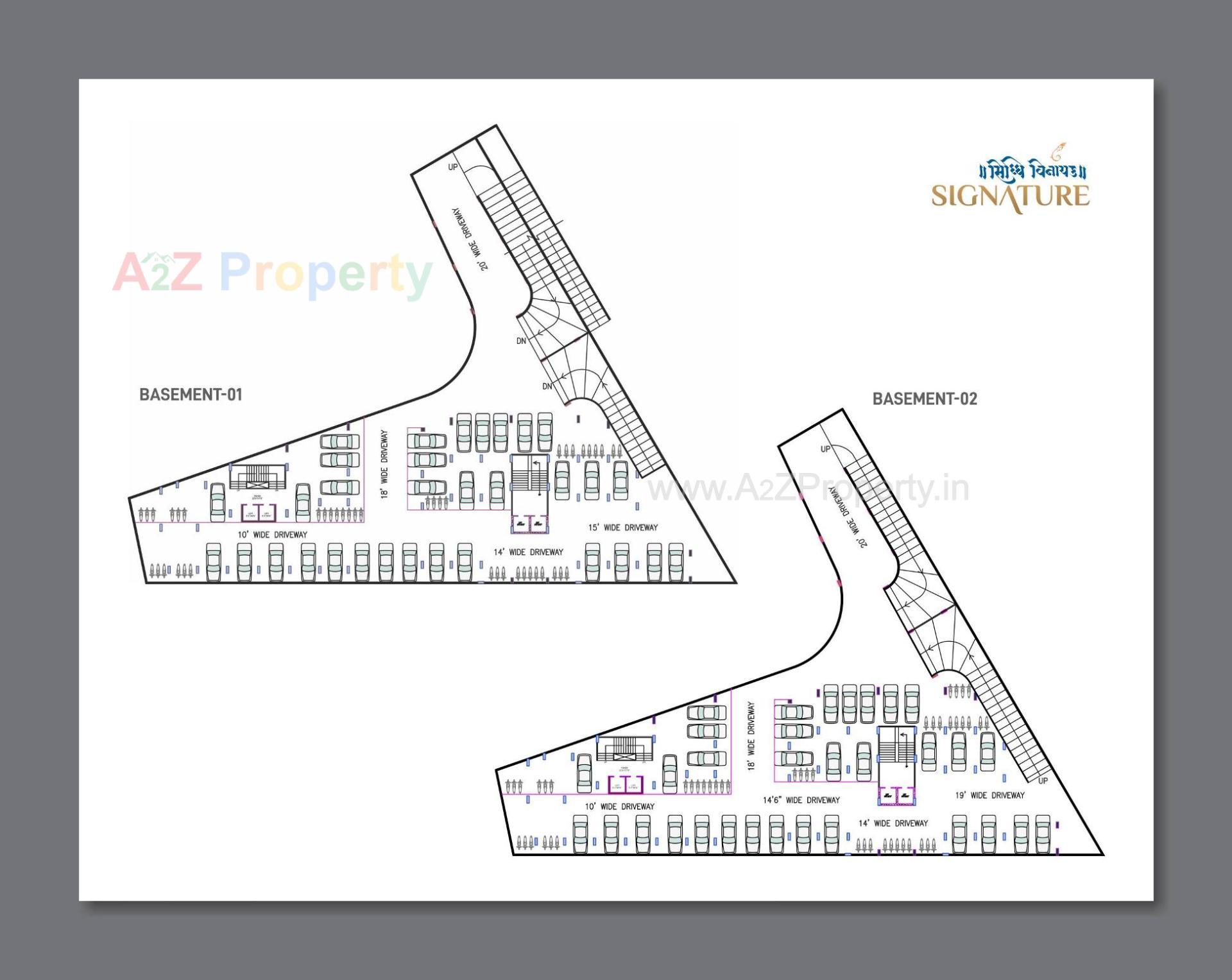Layout of real estate project Siddhivinayak Signature located at Koteshwar, Gandhinagar, Gujarat