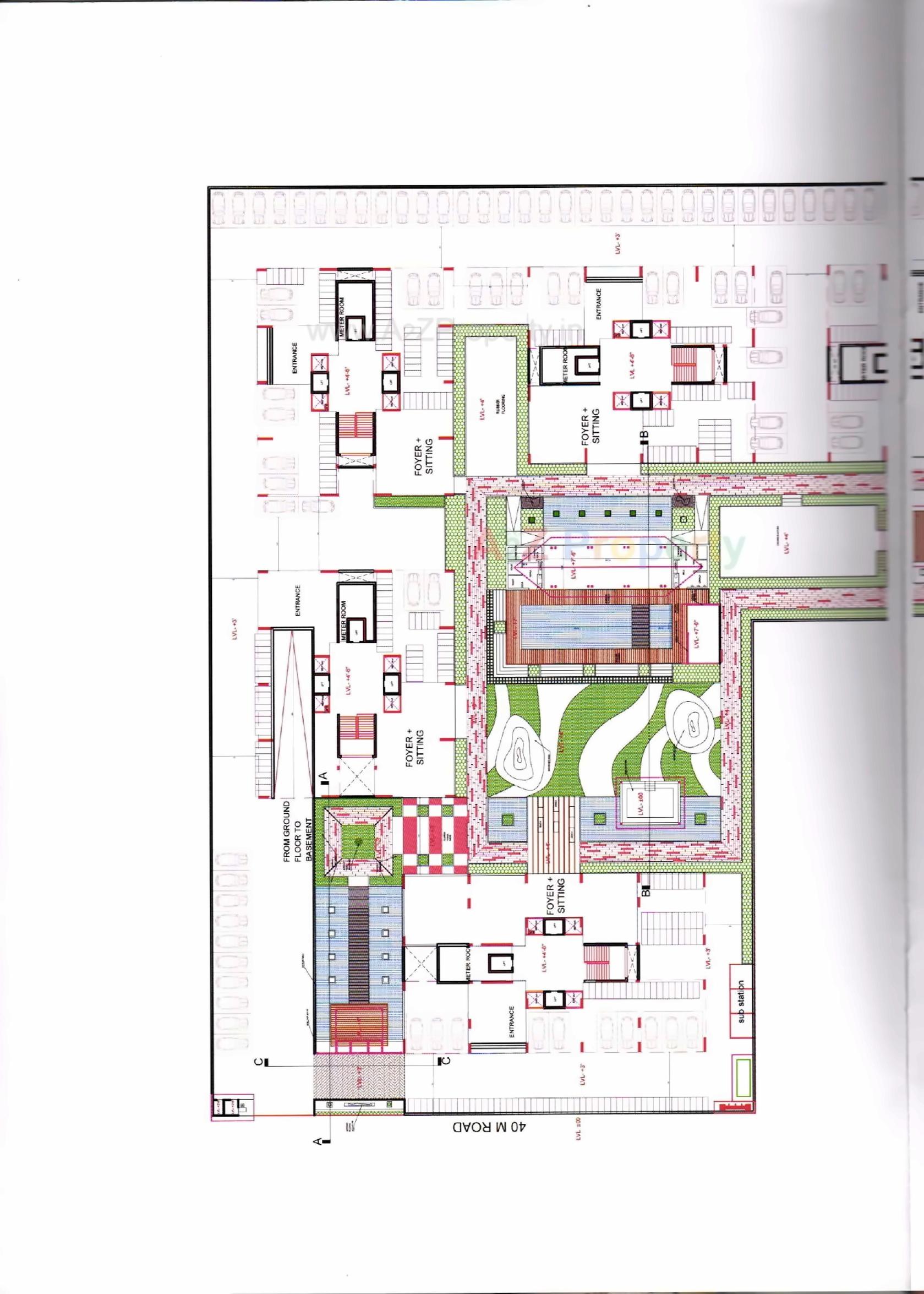 Layout of real estate project Siddhraj Zoey located at Randesan, Gandhinagar, Gujarat