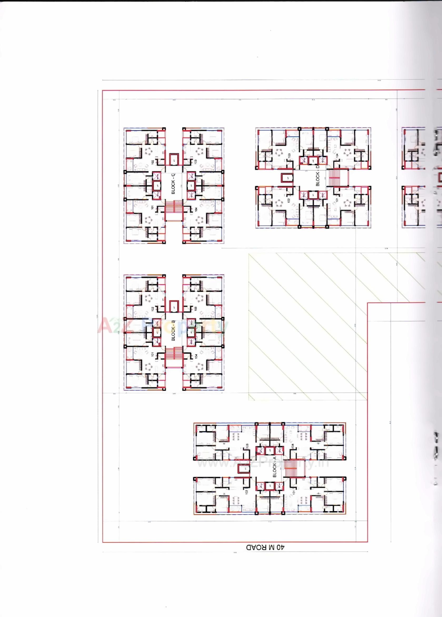 Layout of real estate project Siddhraj Zoey located at Randesan, Gandhinagar, Gujarat