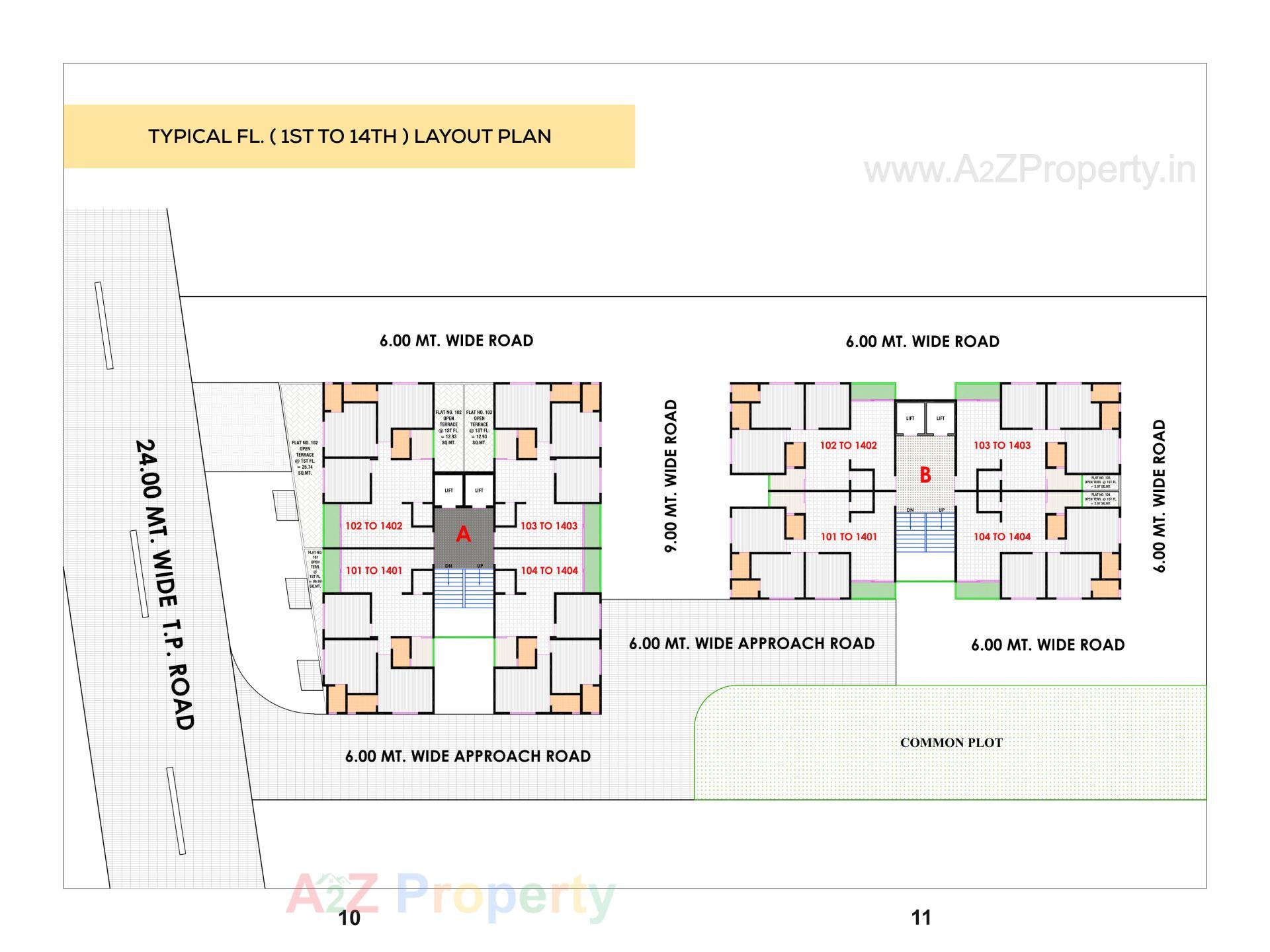 Layout of real estate project Signature Elena located at Zundal, Gandhinagar, Gujarat