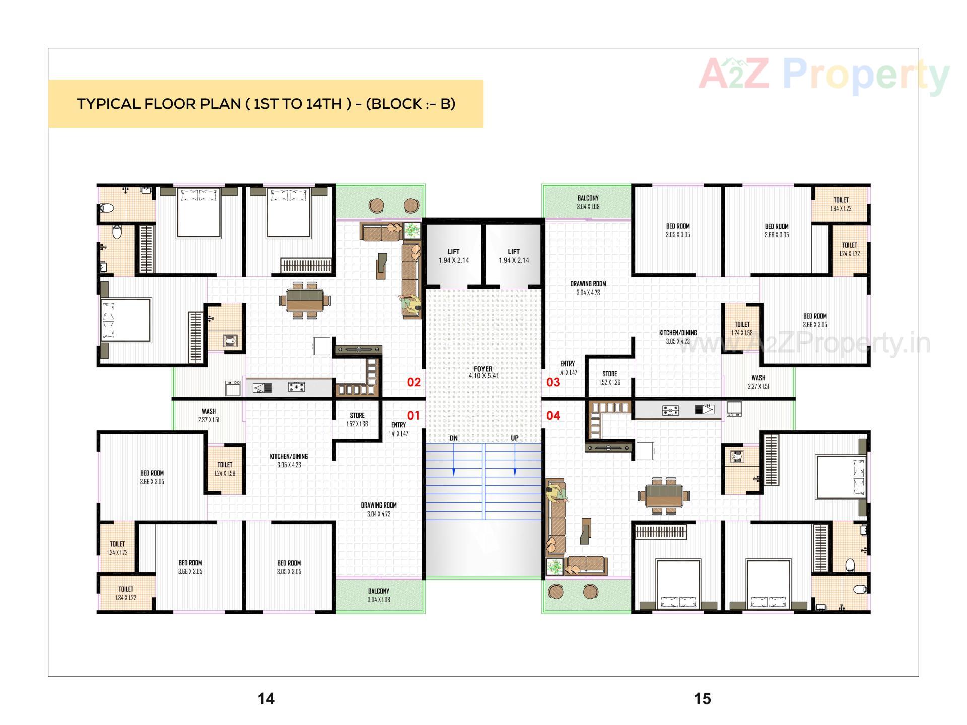 Layout of real estate project Signature Elena located at Zundal, Gandhinagar, Gujarat