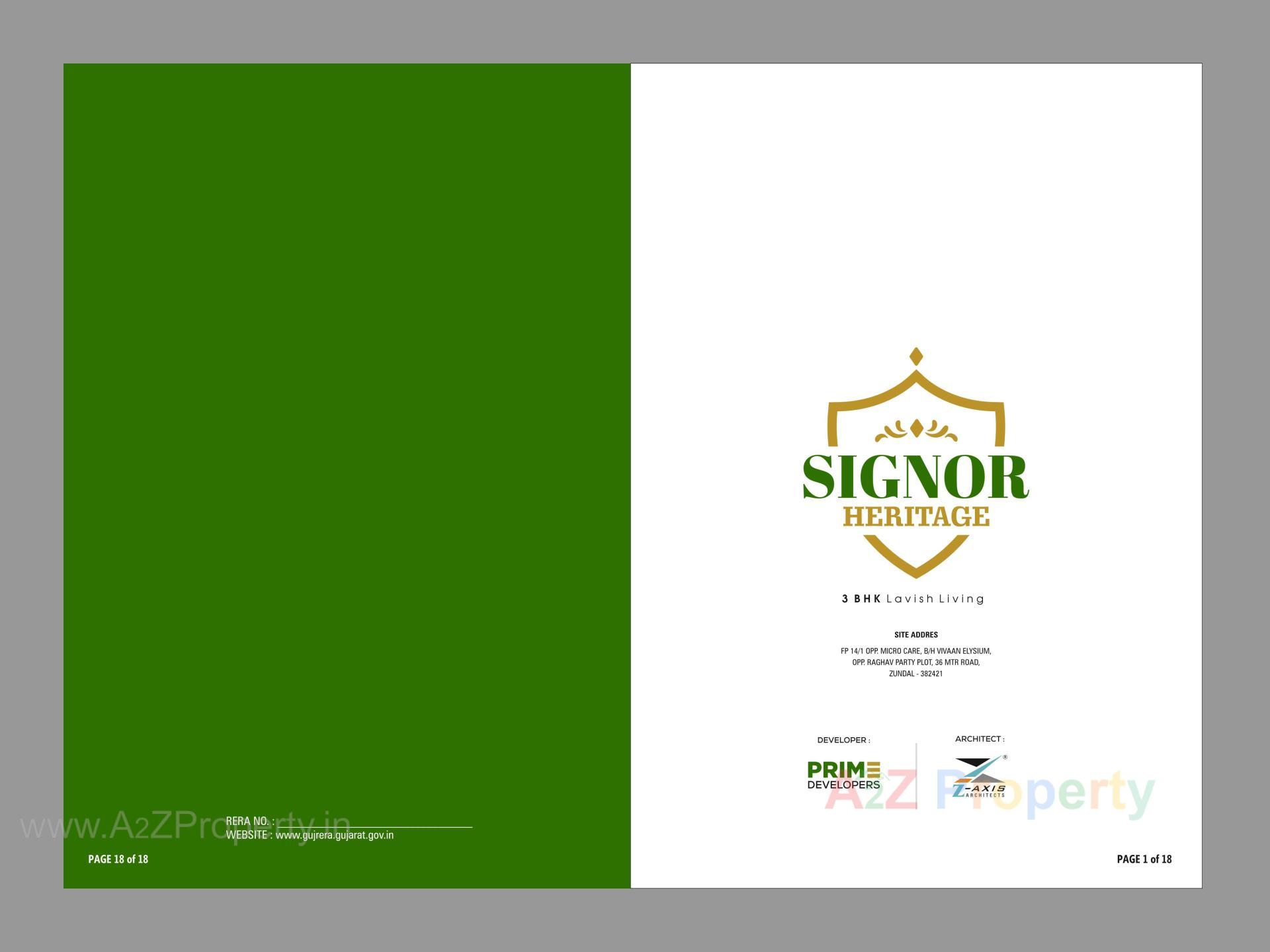  of real estate project Signor Heritage located at Zundal, Gandhinagar, Gujarat