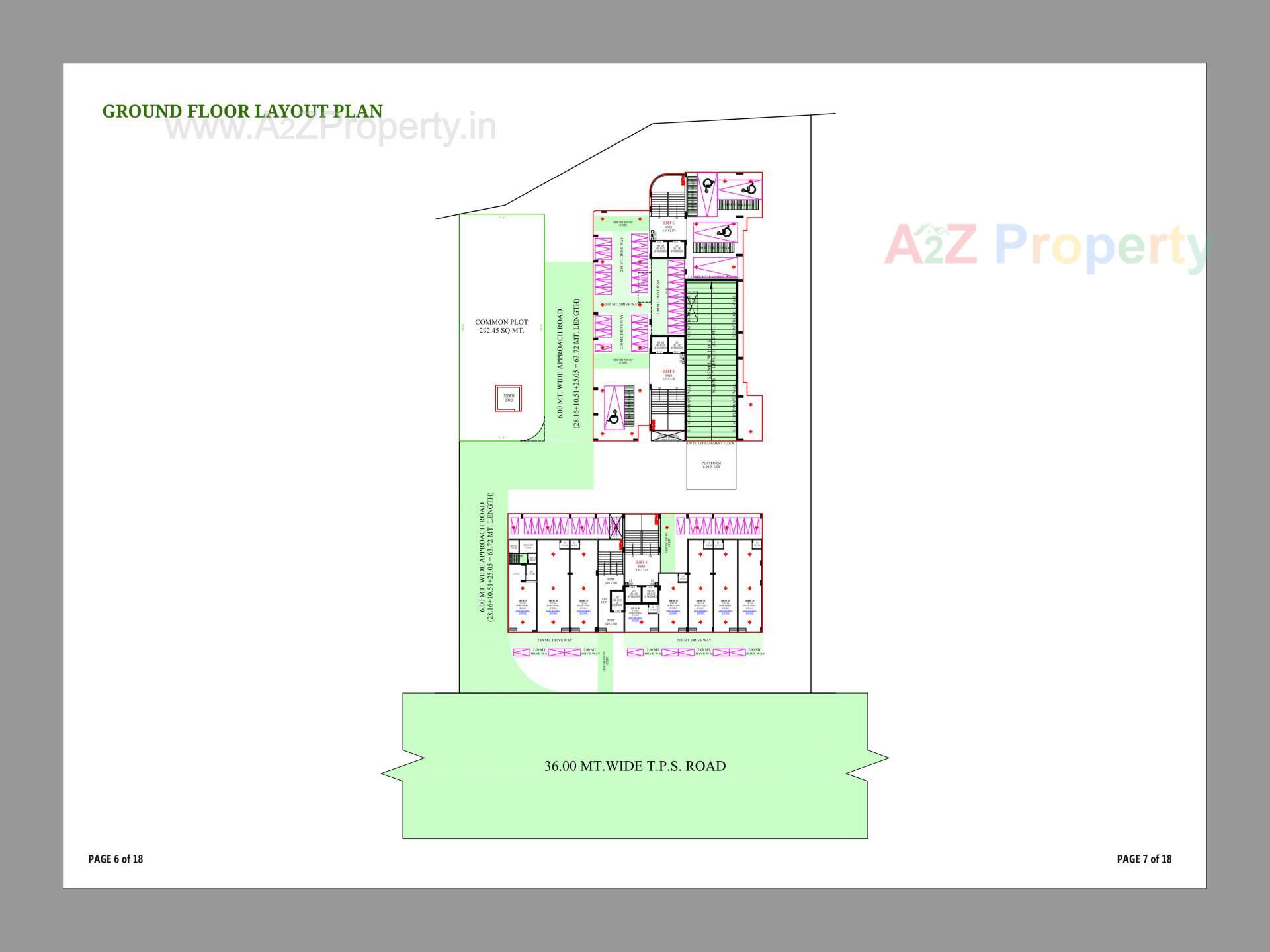 Layout of real estate project Signor Heritage located at Zundal, Gandhinagar, Gujarat