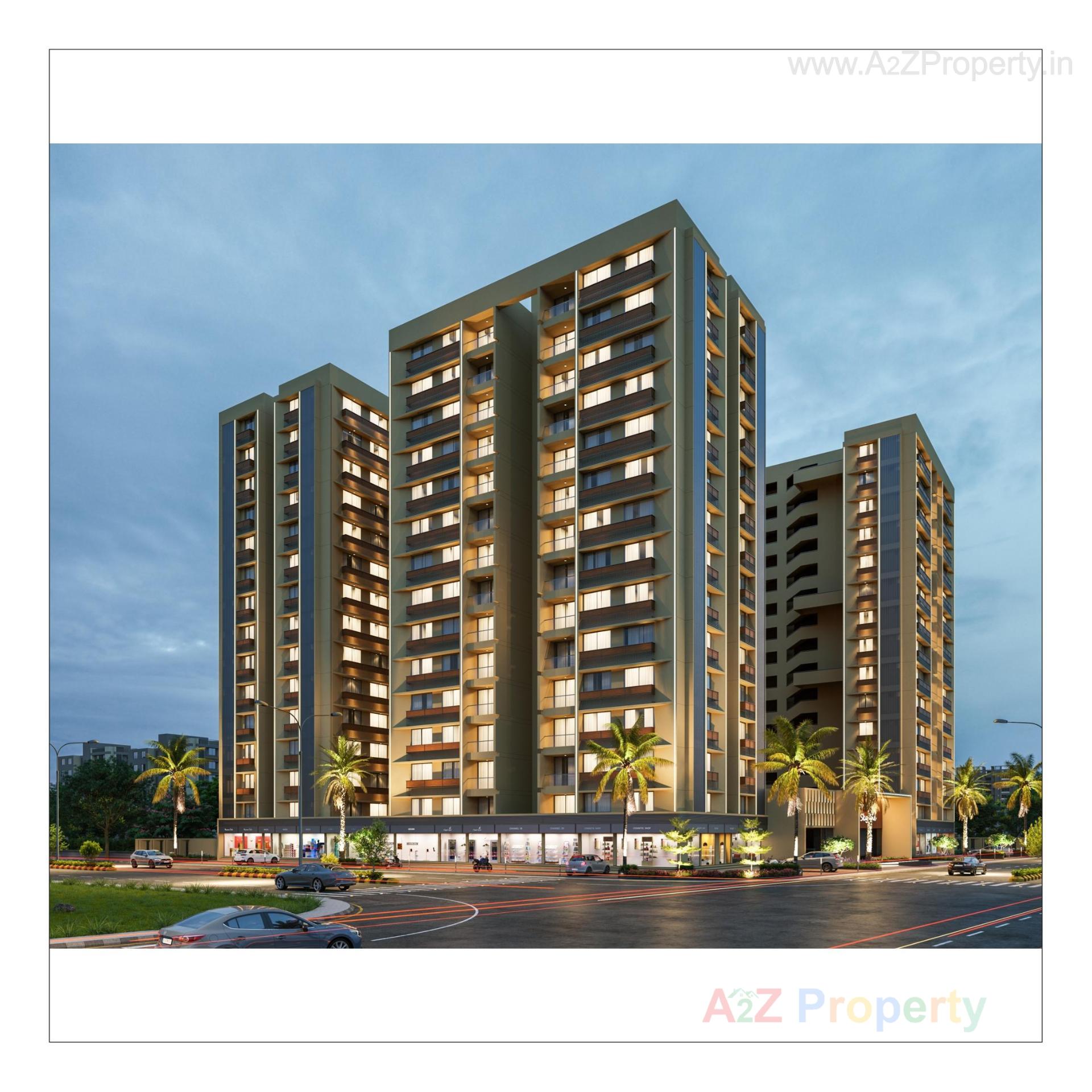 3D Elevation of real estate project Signor Skyline located at Zundal , Gandhinagar, Gujarat