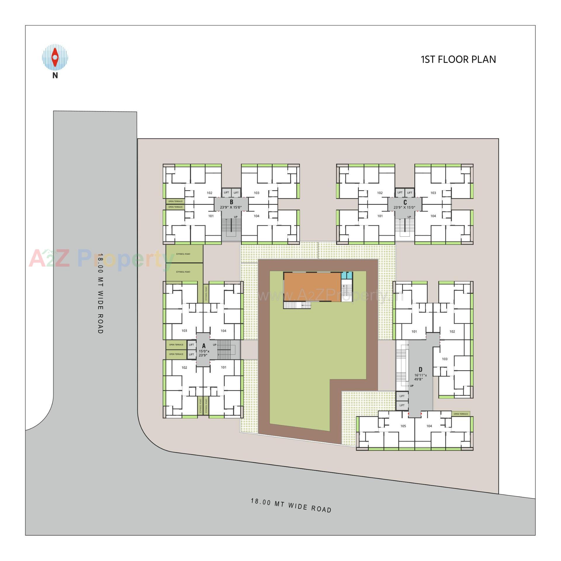 Layout of real estate project Signor Skyline located at Zundal , Gandhinagar, Gujarat