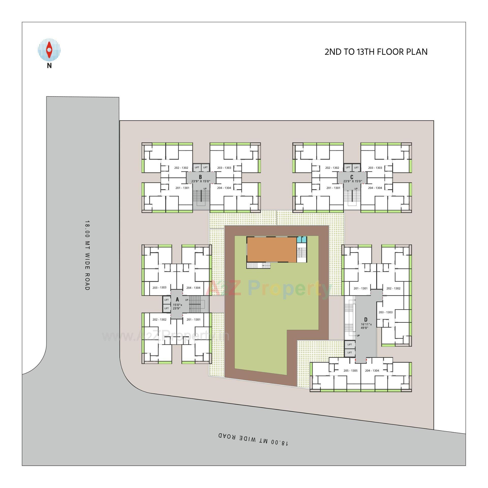 Layout of real estate project Signor Skyline located at Zundal , Gandhinagar, Gujarat