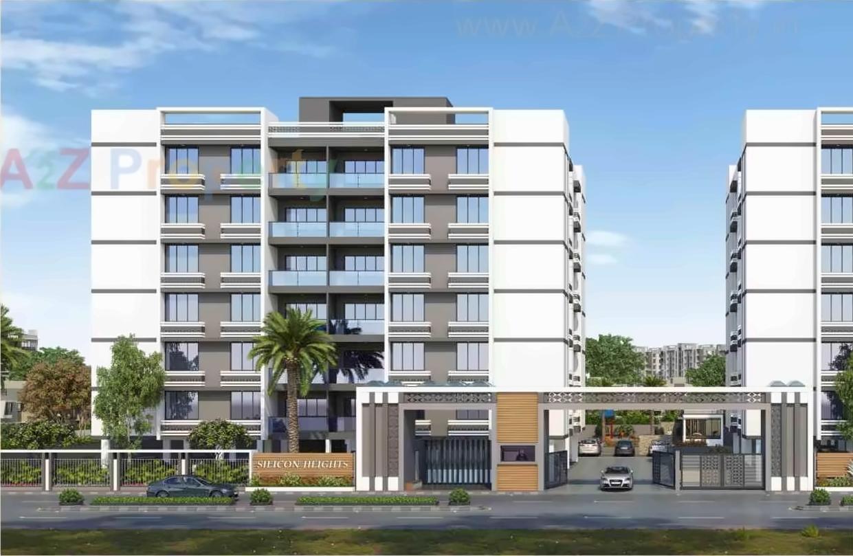 3D Elevation of real estate project Silicon Heights located at Nana-chiloda, Gandhinagar, Gujarat