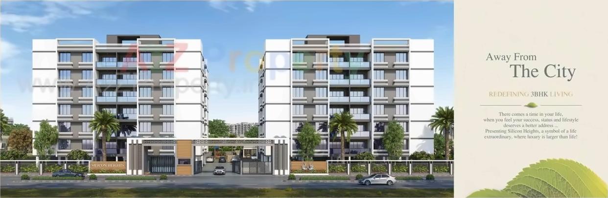 3D Elevation of real estate project Silicon Heights located at Nana-chiloda, Gandhinagar, Gujarat