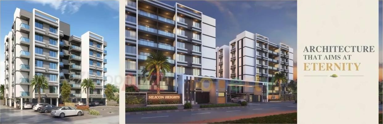 3D Elevation of real estate project Silicon Heights located at Nana-chiloda, Gandhinagar, Gujarat
