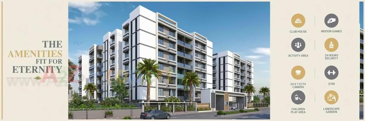 3D Elevation of real estate project Silicon Heights located at Nana-chiloda, Gandhinagar, Gujarat
