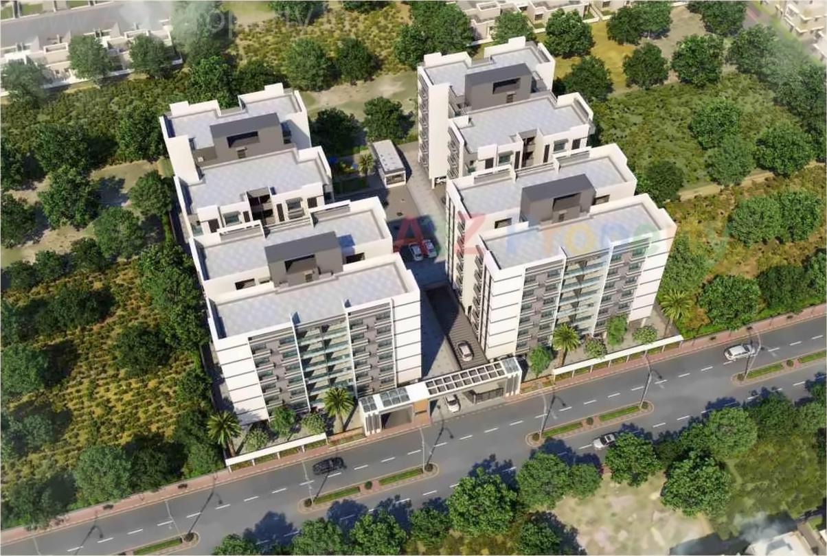 3D Elevation of real estate project Silicon Heights located at Nana-chiloda, Gandhinagar, Gujarat