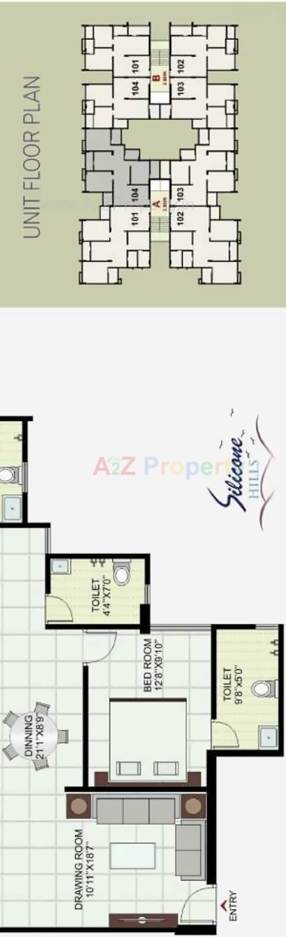 Layout of real estate project Silicone Hills located at Koba, Gandhinagar, Gujarat