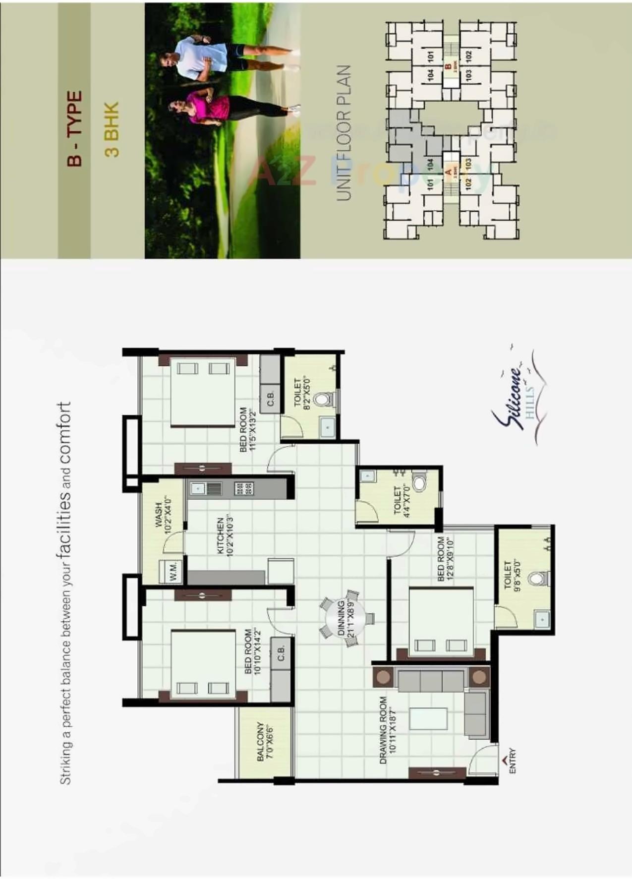 Layout of real estate project Silicone Hills located at Koba, Gandhinagar, Gujarat